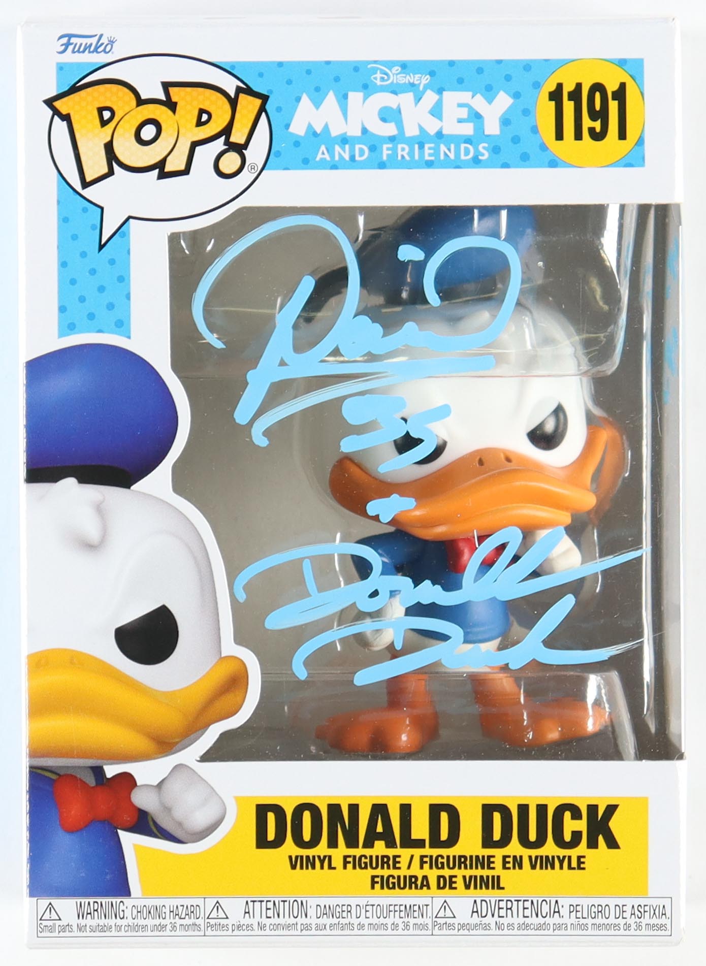 Daniel Ross Signed "Mickey And Friends" #1191 Funko Pop! Vinyl Figure Inscribed "Donald Duck" & "Oh Boy Oh Boy!" (JSA) at PristineAuction.com Daniel Ross Signed "Mickey And Friends" #1191 Funko Pop! Vinyl Figure Inscribed "Donald Duck" & "Oh Boy Oh Boy!" (JSA) at PristineAuction.com