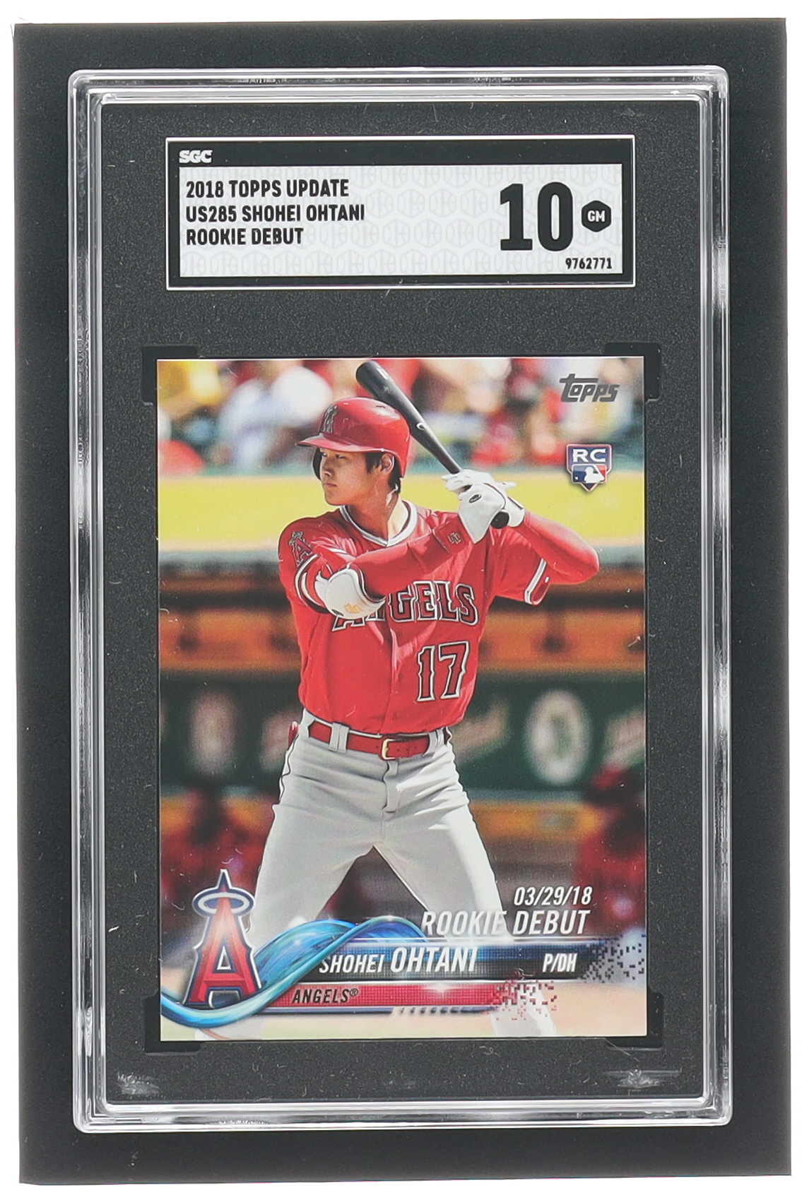 Shohei Ohtani 2018 Topps Update #US285 RD RC (SGC 10) at PristineAuction.com Shohei Ohtani 2018 Topps Update #US285 RD RC (SGC 10) at PristineAuction.com