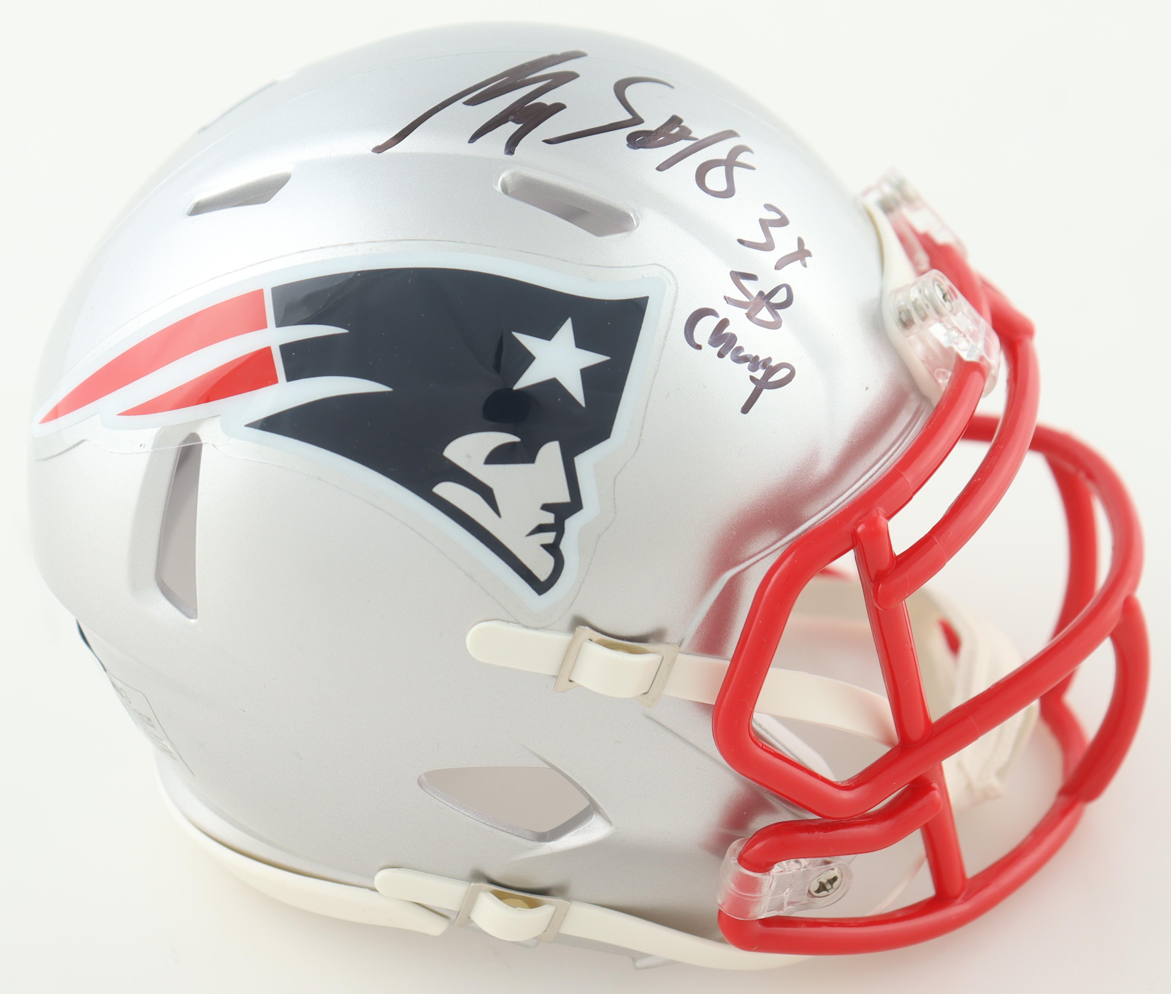 Matthew Slater Signed Patriots Speed Mini Helmet Inscribed "3x SB Champ" (Beckett) at PristineAuction.com Matthew Slater Signed Patriots Speed Mini Helmet Inscribed "3x SB Champ" (Beckett) at PristineAuction.com