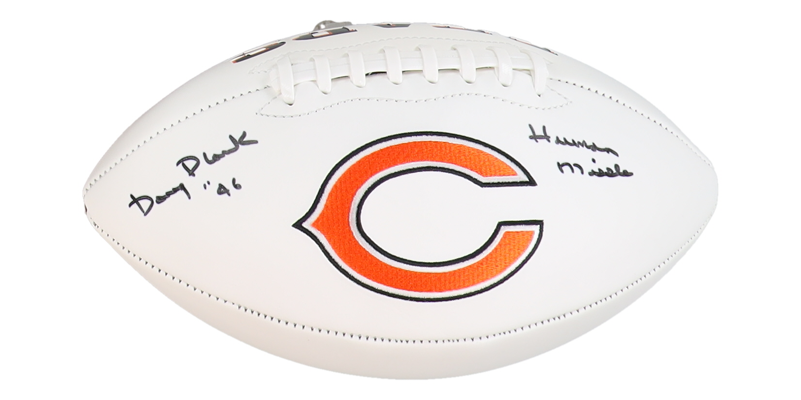 Doug Plank Signed Bears Logo Football Inscribed "Human Missile" (Beckett) at PristineAuction.com Doug Plank Signed Bears Logo Football Inscribed "Human Missile" (Beckett) at PristineAuction.com