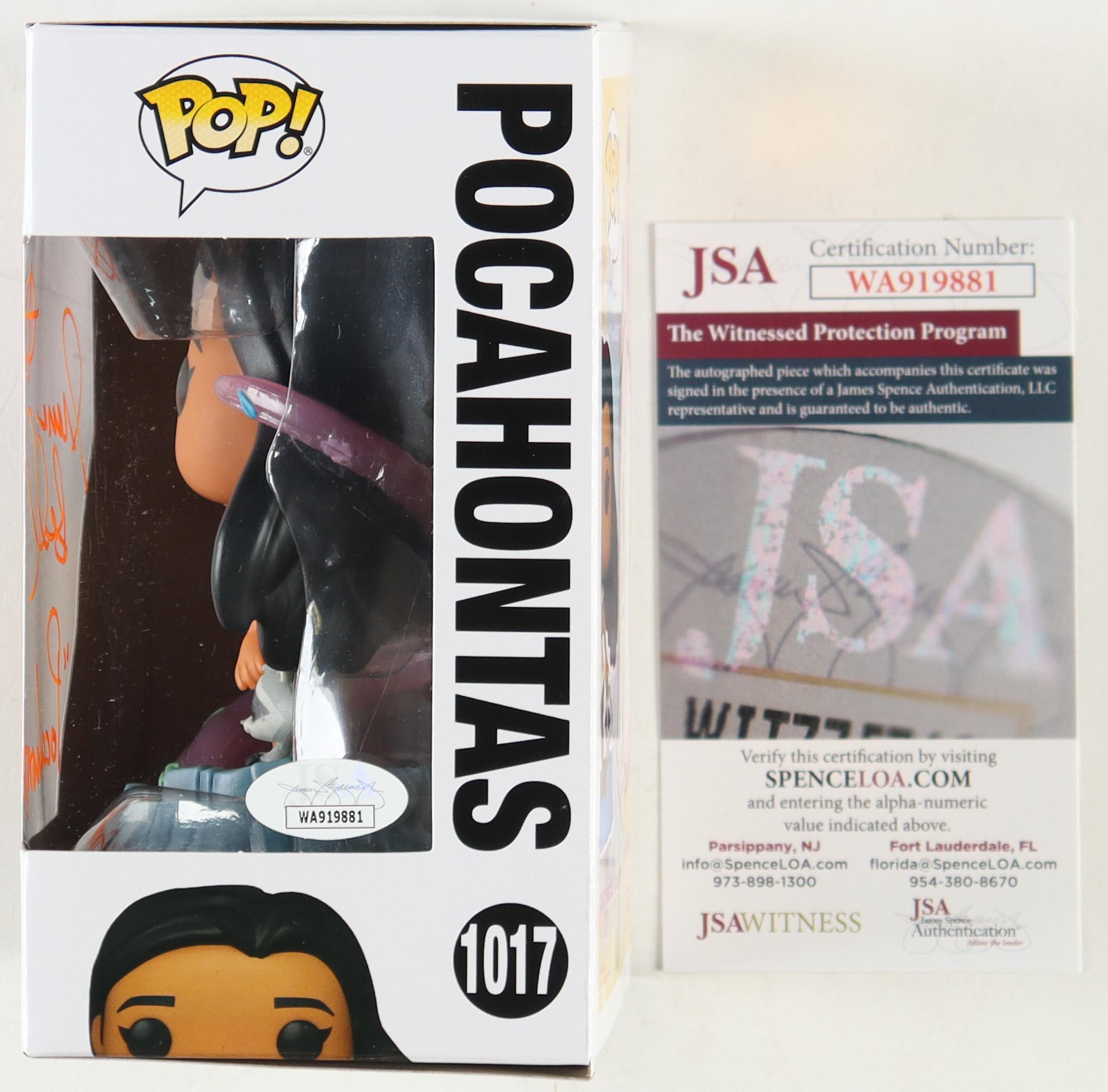 Irene Bedard Signed "Disney Princess" #1017 Funko Pop! Inscribed "Pocahontas" (JSA) at PristineAuction.com Irene Bedard Signed "Disney Princess" #1017 Funko Pop! Inscribed "Pocahontas" (JSA) at PristineAuction.com