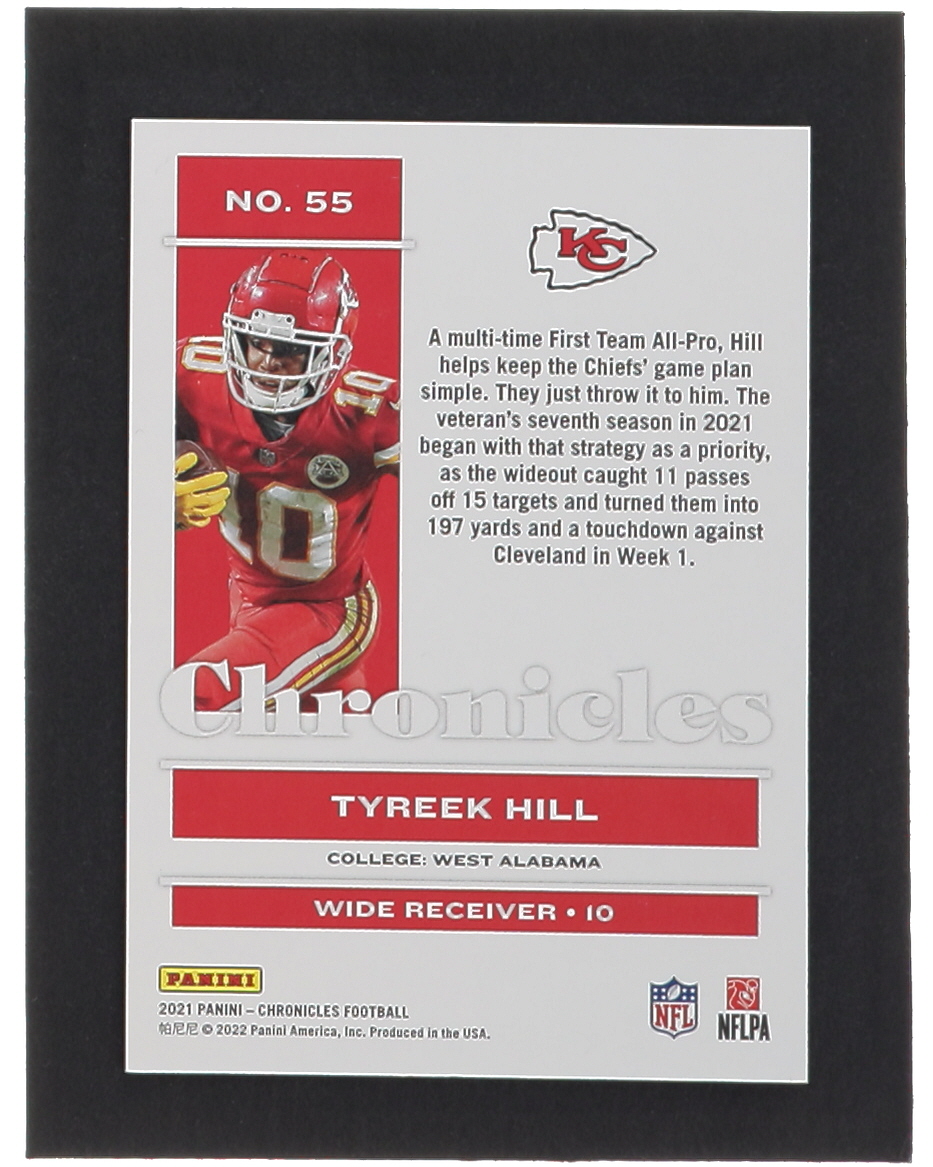Tyreek Hill 2021 Panini Chronicles Red #55 #103/399 at PristineAuction.com Tyreek Hill 2021 Panini Chronicles Red #55 #103/399 at PristineAuction.com