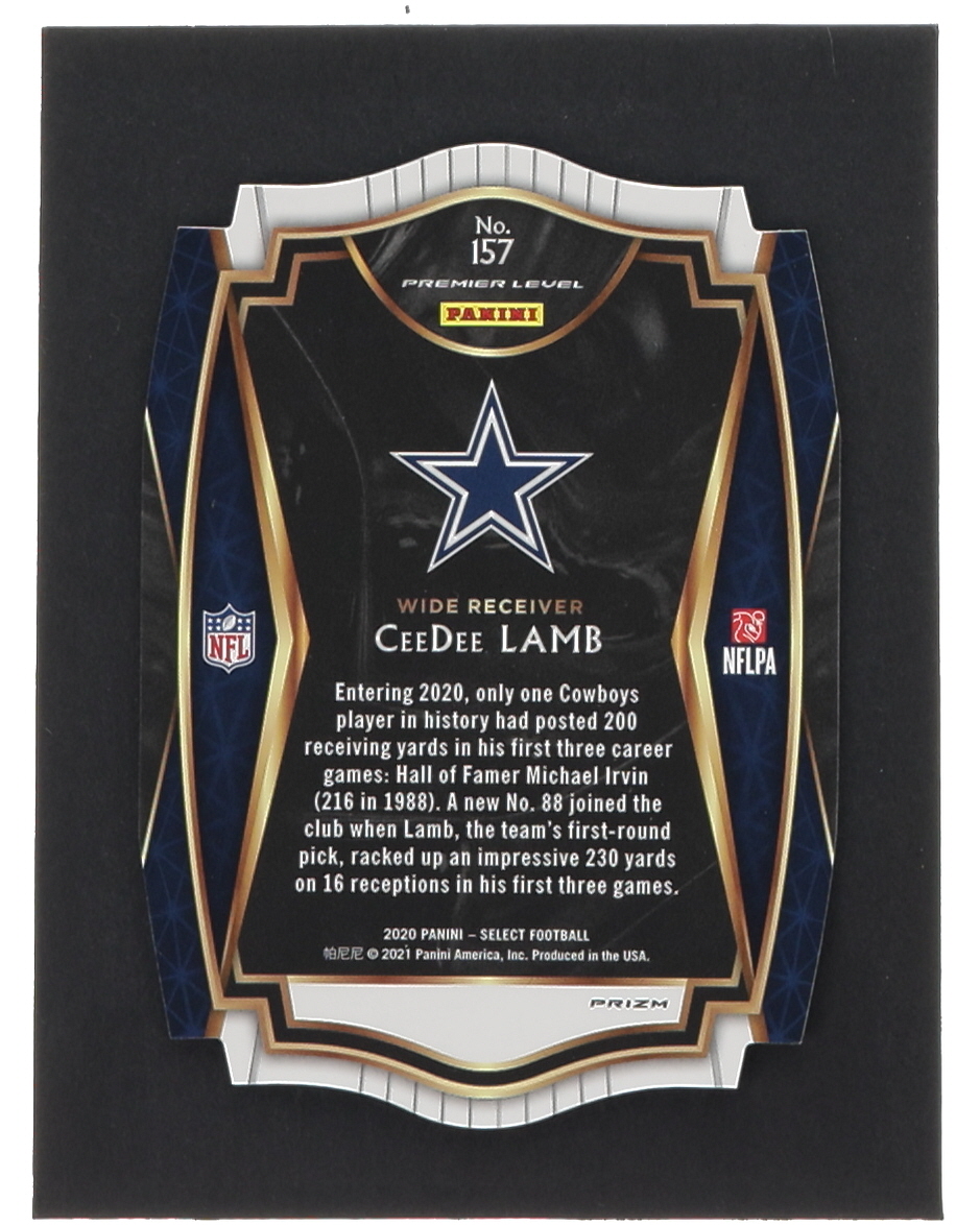 CeeDee Lamb 2020 Select Prizm Light Blue Die Cut #157 RC at PristineAuction.com CeeDee Lamb 2020 Select Prizm Light Blue Die Cut #157 RC at PristineAuction.com