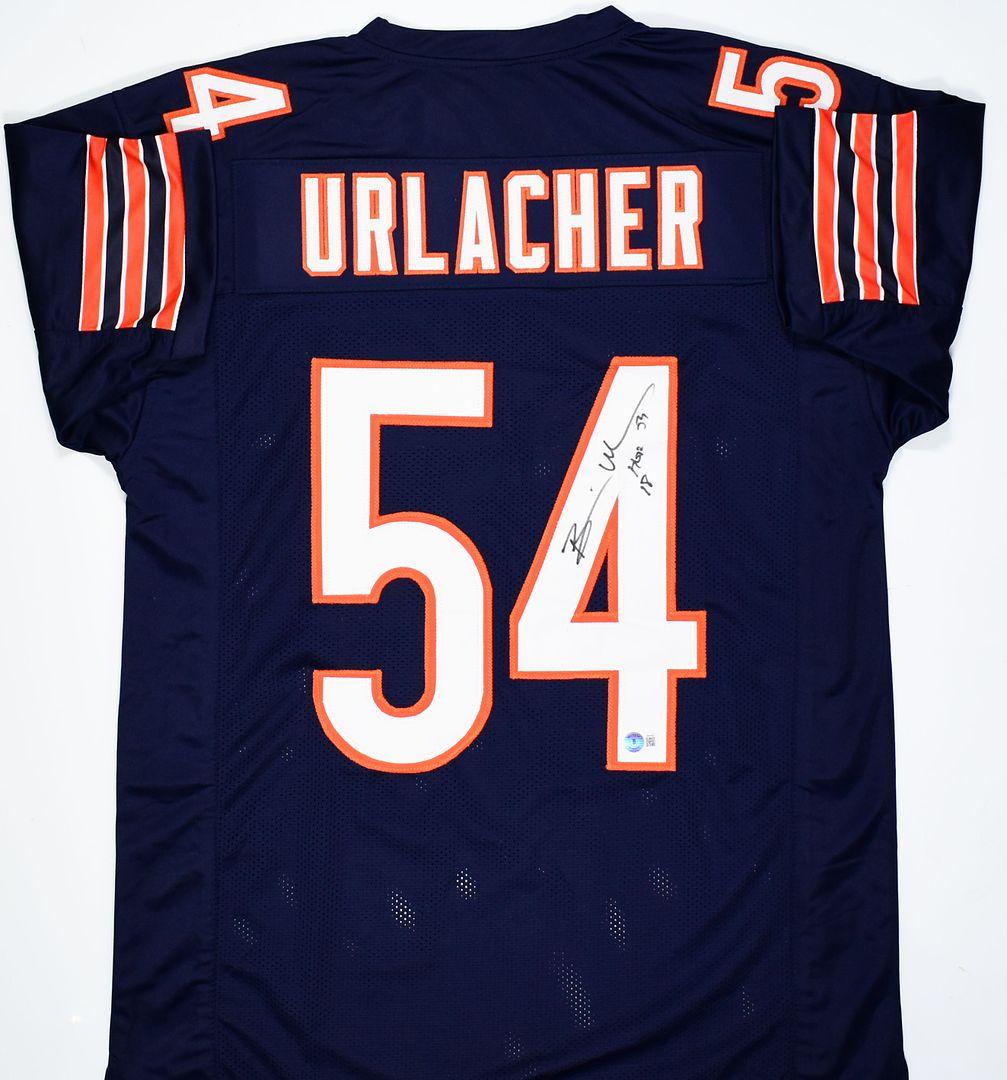 Brian Urlacher Signed Jersey Inscribed "HOF 18" (Beckett) at PristineAuction.com Brian Urlacher Signed Jersey Inscribed "HOF 18" (Beckett) at PristineAuction.com