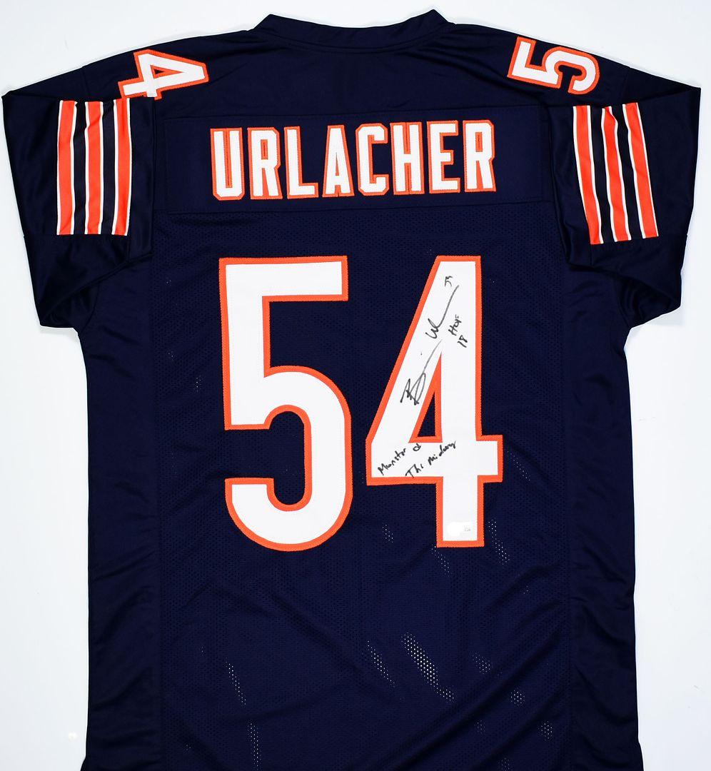 Brian Urlacher Signed Jersey Inscribed "HOF 18" & "Monster of the Midway" (Beckett) at PristineAuction.com Brian Urlacher Signed Jersey Inscribed "HOF 18" & "Monster of the Midway" (Beckett) at PristineAuction.com