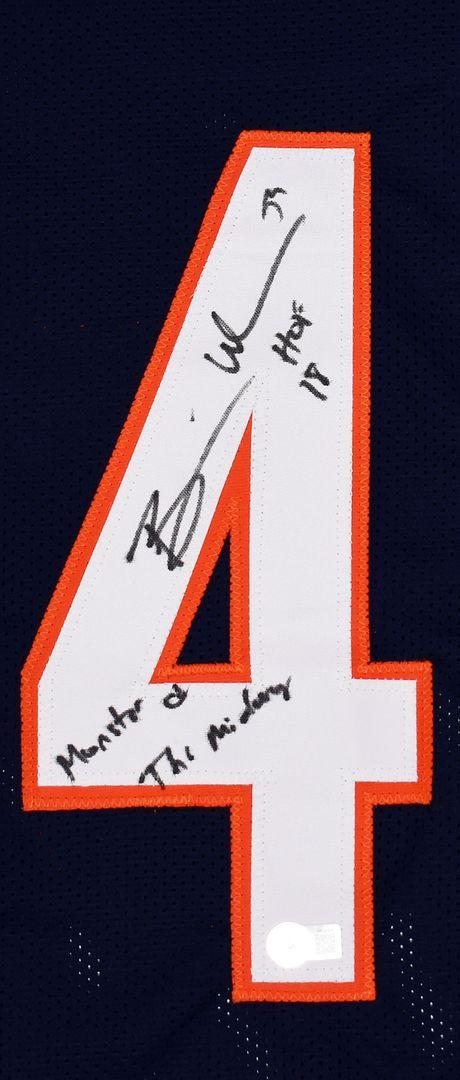 Brian Urlacher Signed Jersey Inscribed "HOF 18" & "Monster of the Midway" (Beckett) at PristineAuction.com Brian Urlacher Signed Jersey Inscribed "HOF 18" & "Monster of the Midway" (Beckett) at PristineAuction.com