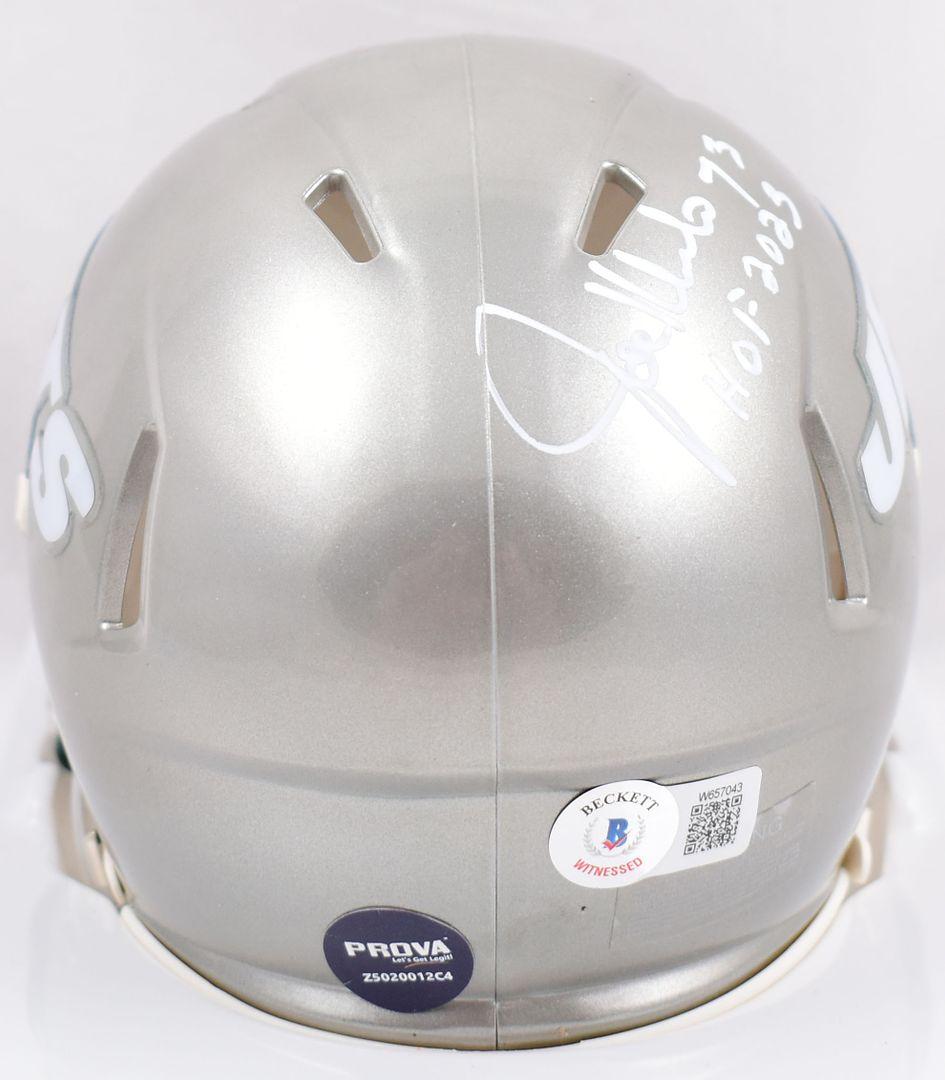 Joe Klecko Signed Jets Flash Alternate Speed Mini Helmet Inscribed "HOF 2023" (Beckett) at PristineAuction.com Joe Klecko Signed Jets Flash Alternate Speed Mini Helmet Inscribed "HOF 2023" (Beckett) at PristineAuction.com