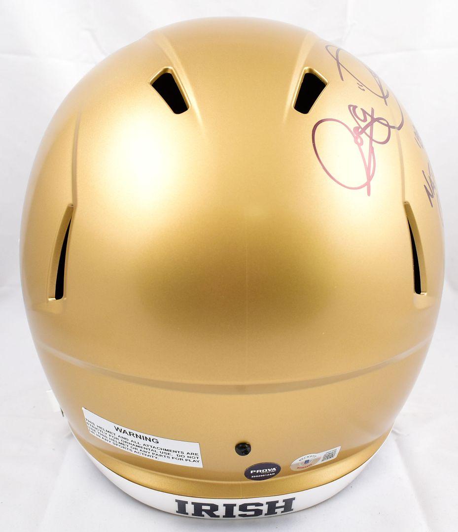 Rocket Ismail Signed Notre Dame Fighting Irish Full-Size Speed Helmet Inscribed "'88 National Champs" (Beckett & Prova) at PristineAuction.com Rocket Ismail Signed Notre Dame Fighting Irish Full-Size Speed Helmet Inscribed "'88 National Champs" (Beckett & Prova) at PristineAuction.com