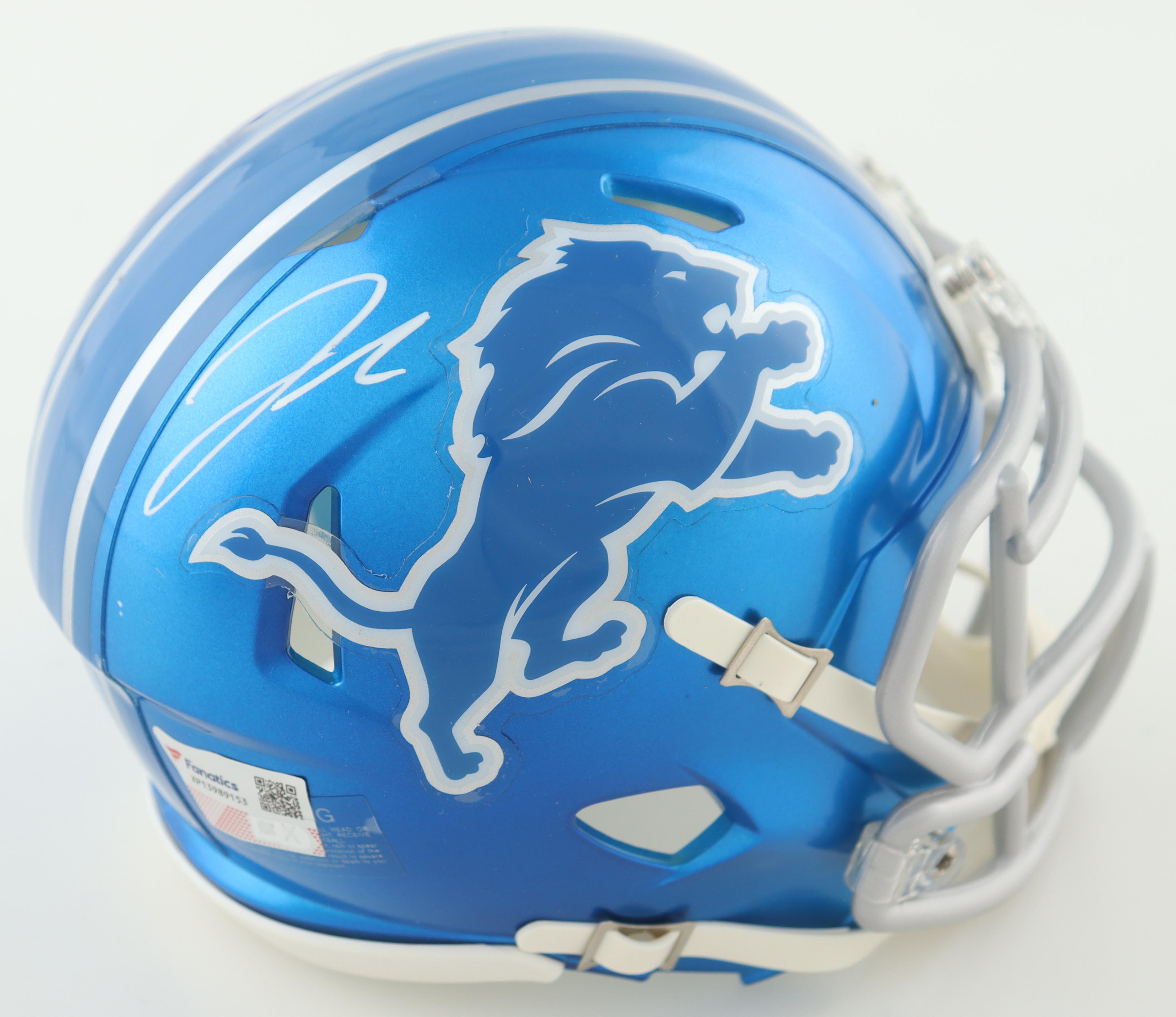 Jahmyr Gibbs Signed Lions Flash Alternate Speed Mini Helmet (Fanatics) at PristineAuction.com Jahmyr Gibbs Signed Lions Flash Alternate Speed Mini Helmet (Fanatics) at PristineAuction.com