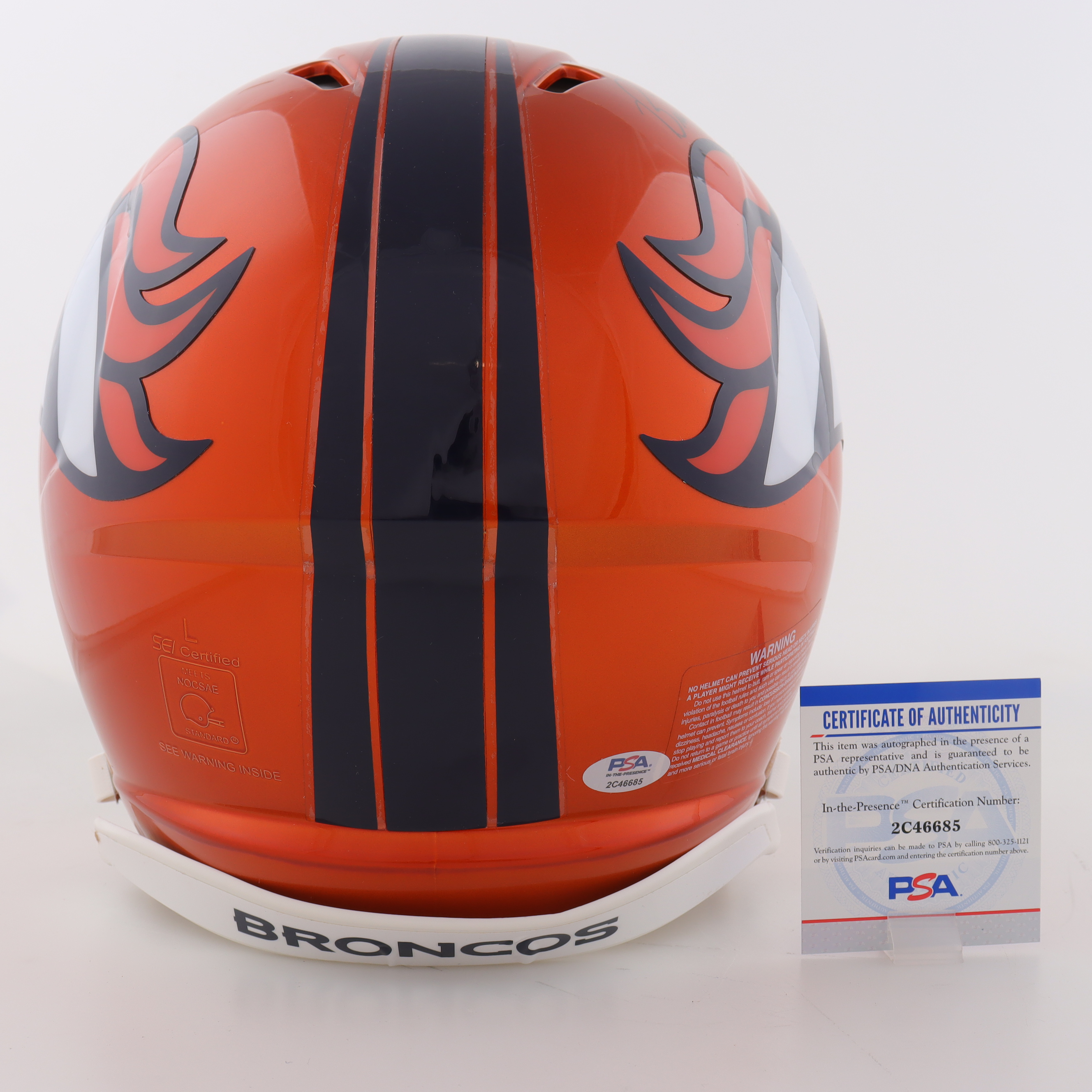 Bill Romanowski Signed Broncos Full-Size Authentic Flash Alternate Speed Helmet Inscribed "2x SB Champ" (PSA) at PristineAuction.com Bill Romanowski Signed Broncos Full-Size Authentic Flash Alternate Speed Helmet Inscribed "2x SB Champ" (PSA) at PristineAuction.com