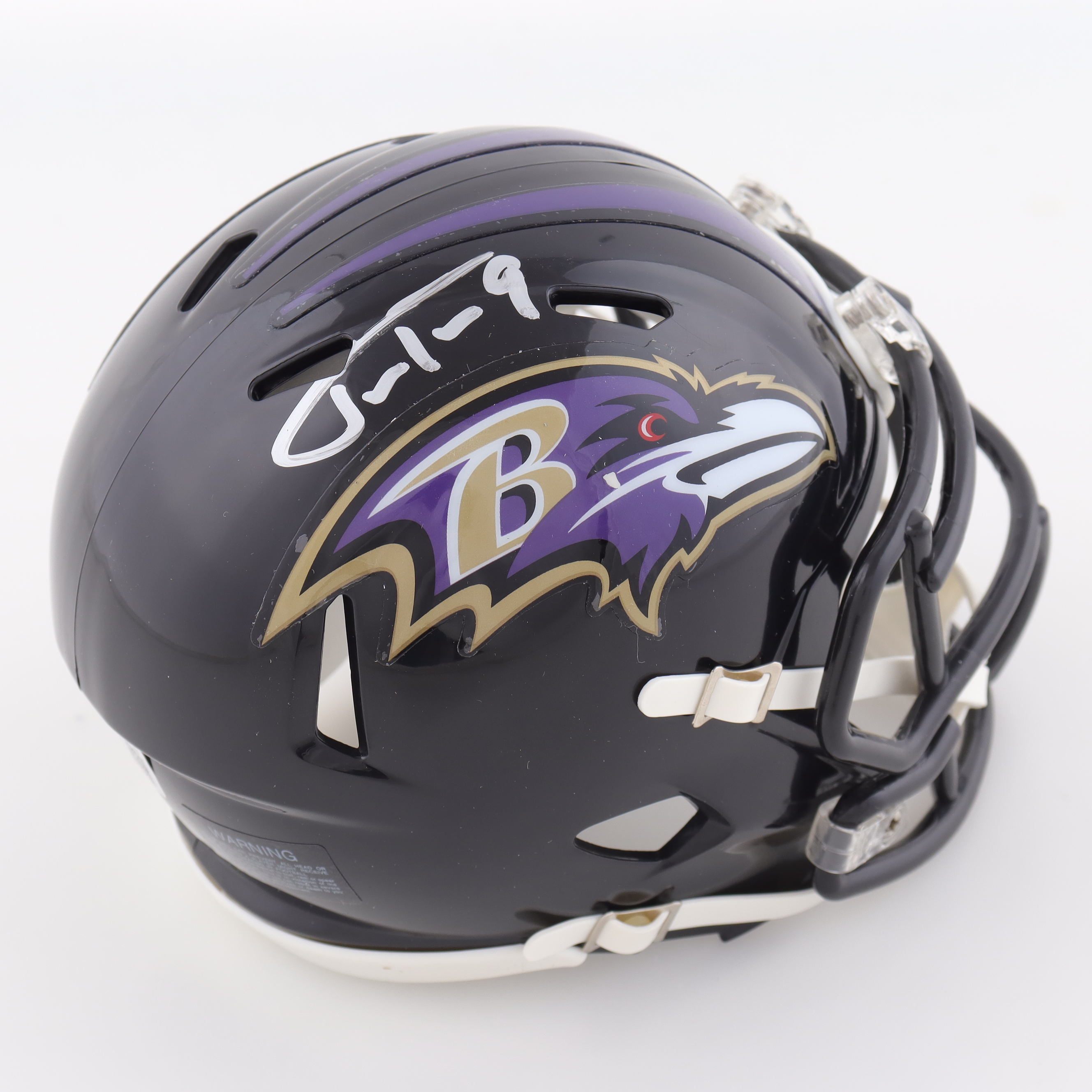 Justin Tucker Signed Ravens Speed Mini Helmet (Beckett) at PristineAuction.com Justin Tucker Signed Ravens Speed Mini Helmet (Beckett) at PristineAuction.com