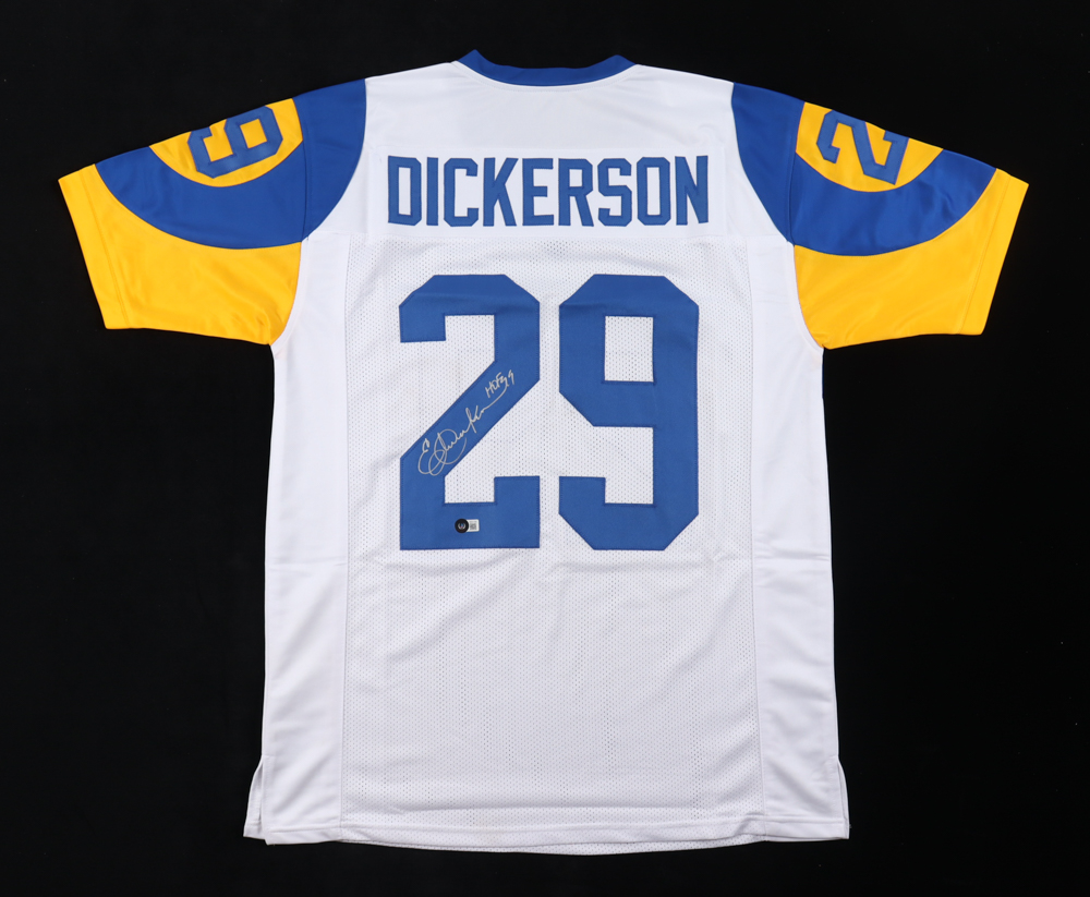 Eric Dickerson Signed Jersey Inscribed "HOF 99" (Beckett) at PristineAuction.com Eric Dickerson Signed Jersey Inscribed "HOF 99" (Beckett) at PristineAuction.com