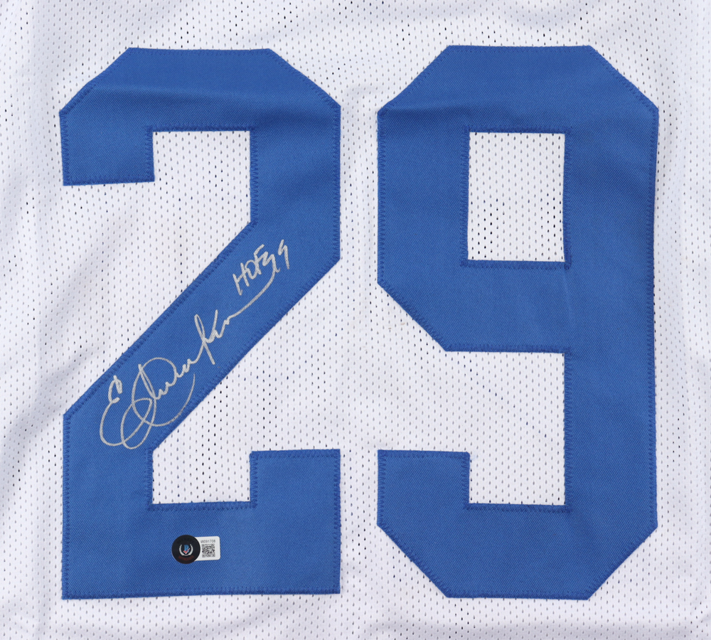 Eric Dickerson Signed Jersey Inscribed "HOF 99" (Beckett) at PristineAuction.com Eric Dickerson Signed Jersey Inscribed "HOF 99" (Beckett) at PristineAuction.com
