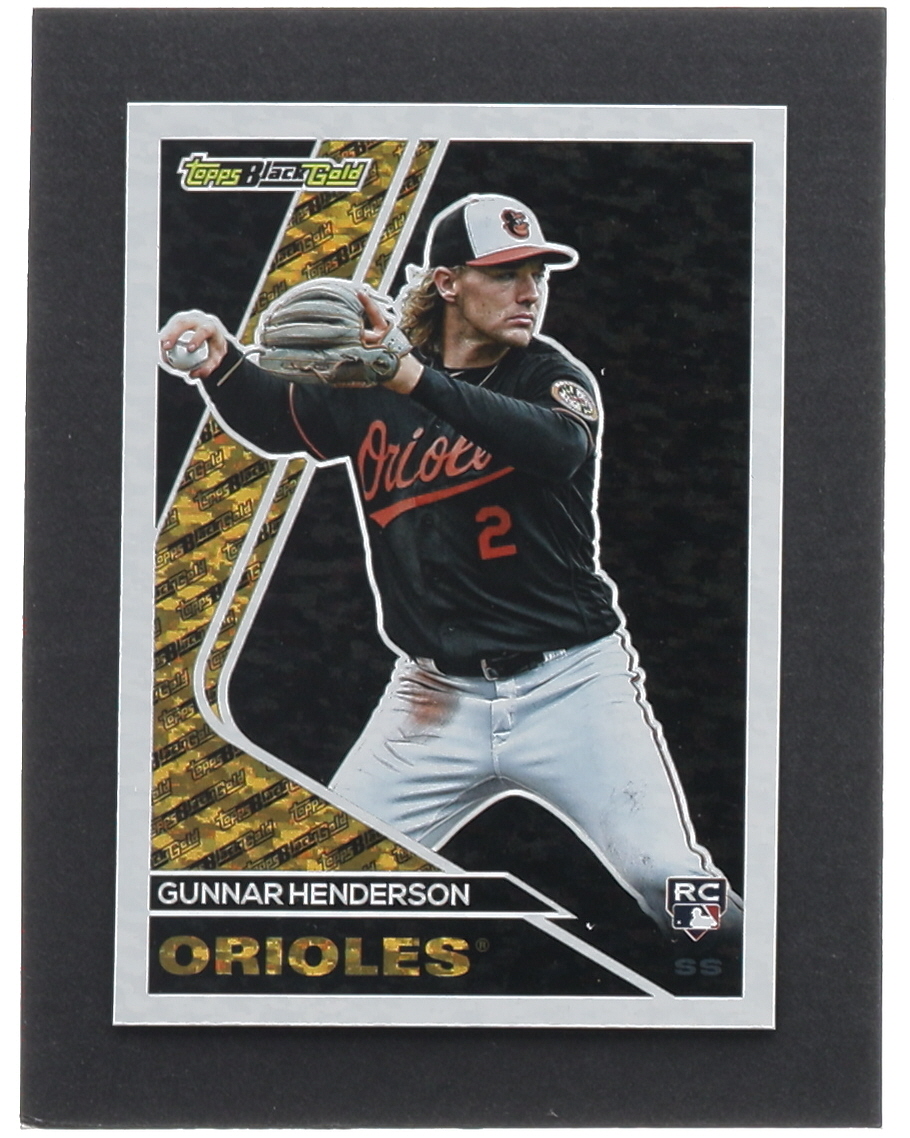 Gunnar Henderson 2023 Topps Update Black Gold #BG2 RC at PristineAuction.com Gunnar Henderson 2023 Topps Update Black Gold #BG2 RC at PristineAuction.com