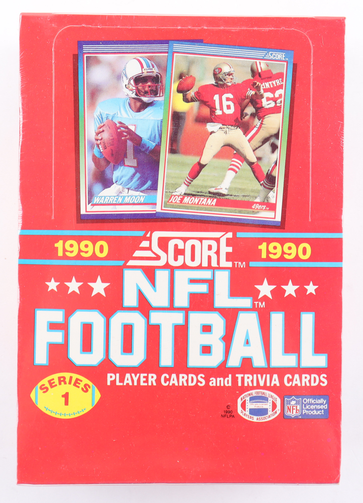1990 Score Series 1 Football Wax Box of (36) Packs at PristineAuction.com 1990 Score Series 1 Football Wax Box of (36) Packs at PristineAuction.com