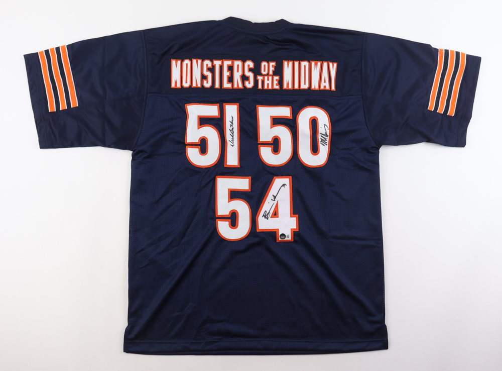Dick Butkus, Mike Singletary & Brian Urlacher Signed "Monsters of the Midway" Jersey (Beckett) at PristineAuction.com Dick Butkus, Mike Singletary & Brian Urlacher Signed "Monsters of the Midway" Jersey (Beckett) at PristineAuction.com