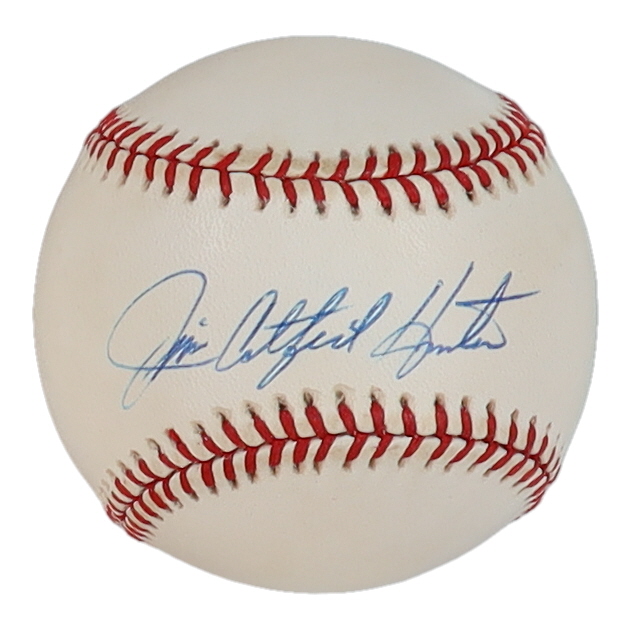 Jim "Catfish" Hunter Signed OAL Baseball (JSA) at PristineAuction.com Jim "Catfish" Hunter Signed OAL Baseball (JSA) at PristineAuction.com