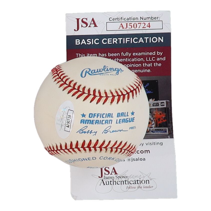 Jim "Catfish" Hunter Signed OAL Baseball (JSA) at PristineAuction.com Jim "Catfish" Hunter Signed OAL Baseball (JSA) at PristineAuction.com