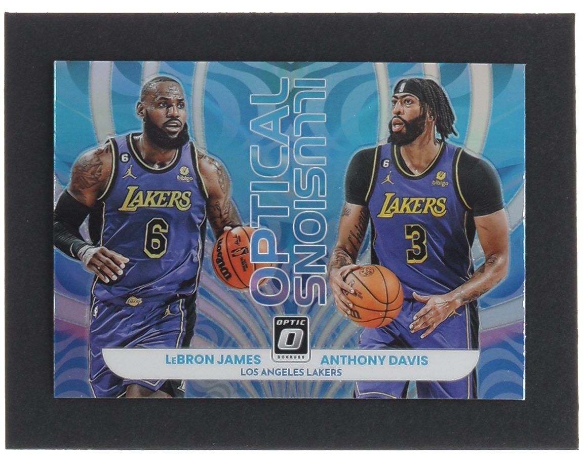 Anthony Davis / LeBron James 2022-23 Donruss Optic Optical Illusions Holo #3 at PristineAuction.com Anthony Davis / LeBron James 2022-23 Donruss Optic Optical Illusions Holo #3 at PristineAuction.com