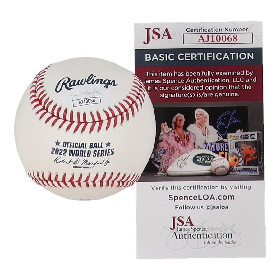 Hunter Brown Signed 2022 World Series Baseball (JSA) at PristineAuction.com Hunter Brown Signed 2022 World Series Baseball (JSA) at PristineAuction.com