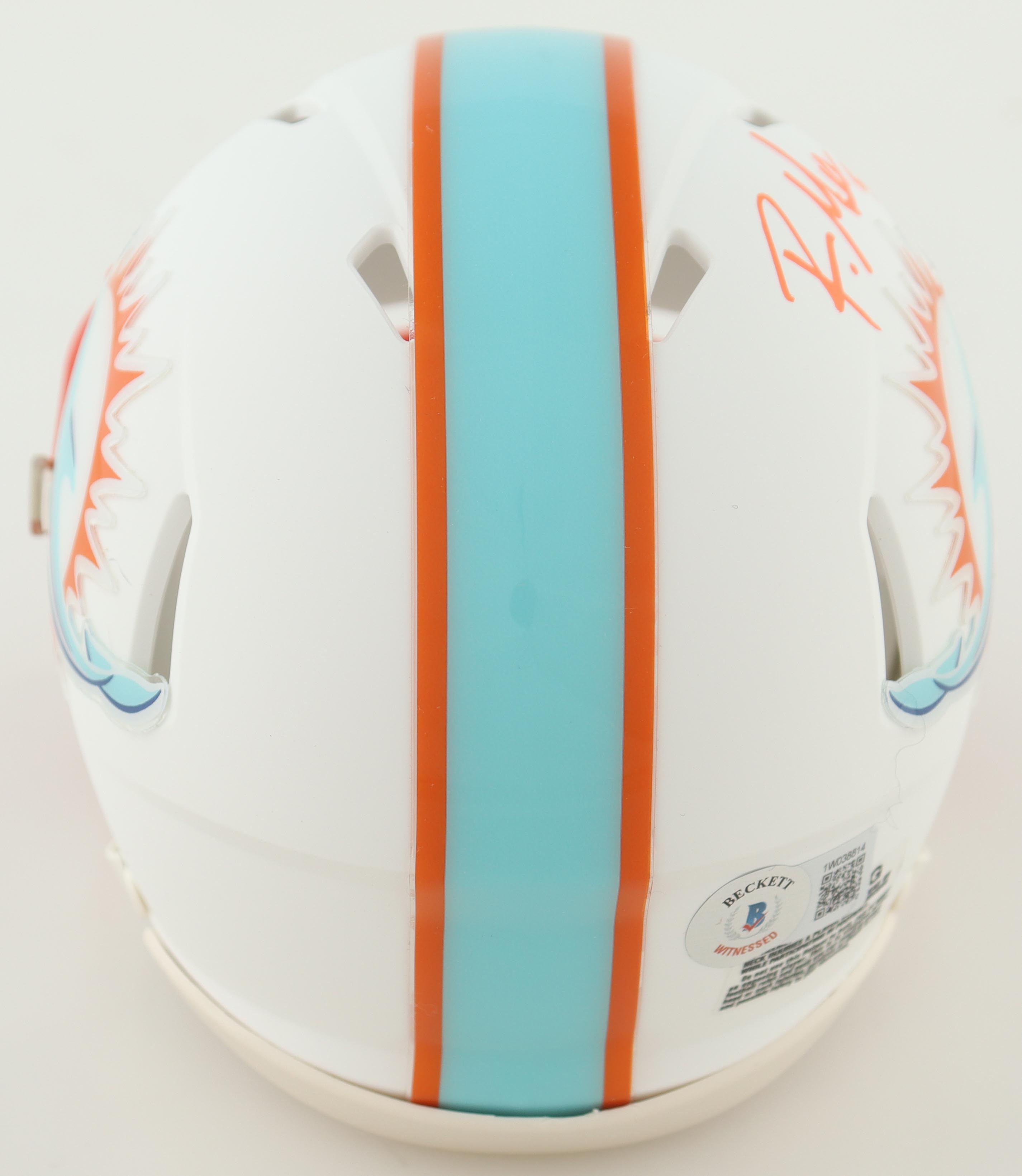 Raheem Mostert Signed Dolphins Speed Mini Helmet (Beckett) at PristineAuction.com Raheem Mostert Signed Dolphins Speed Mini Helmet (Beckett) at PristineAuction.com