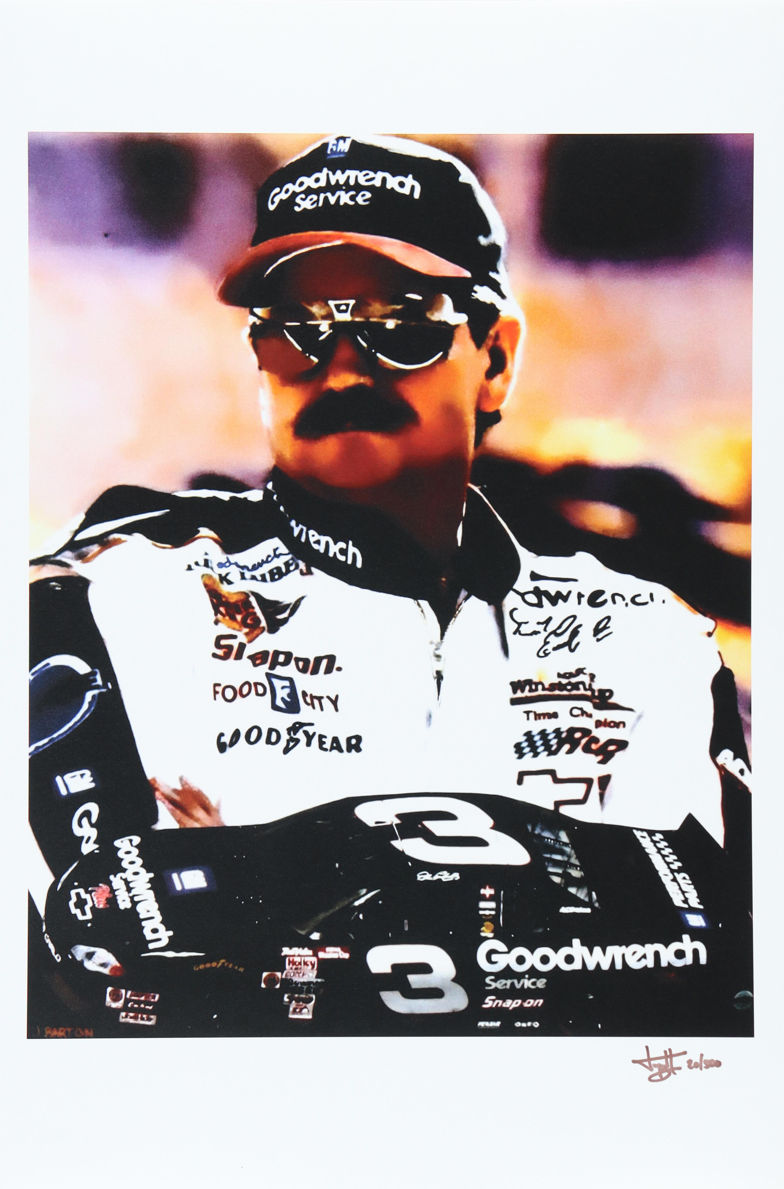Dale Earnhardt - NASCAR - Joshua Barton Signed LE 12x18 Lithograph #/500 (PA) at PristineAuction.com Dale Earnhardt - NASCAR - Joshua Barton Signed LE 12x18 Lithograph #/500 (PA) at PristineAuction.com