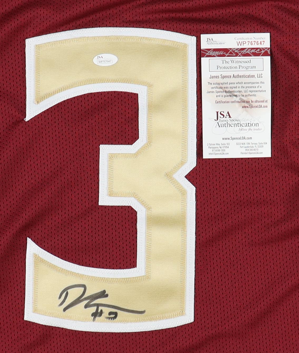 Derwin James Signed Seminoles Jersey (JSA) at PristineAuction.com Derwin James Signed Seminoles Jersey (JSA) at PristineAuction.com