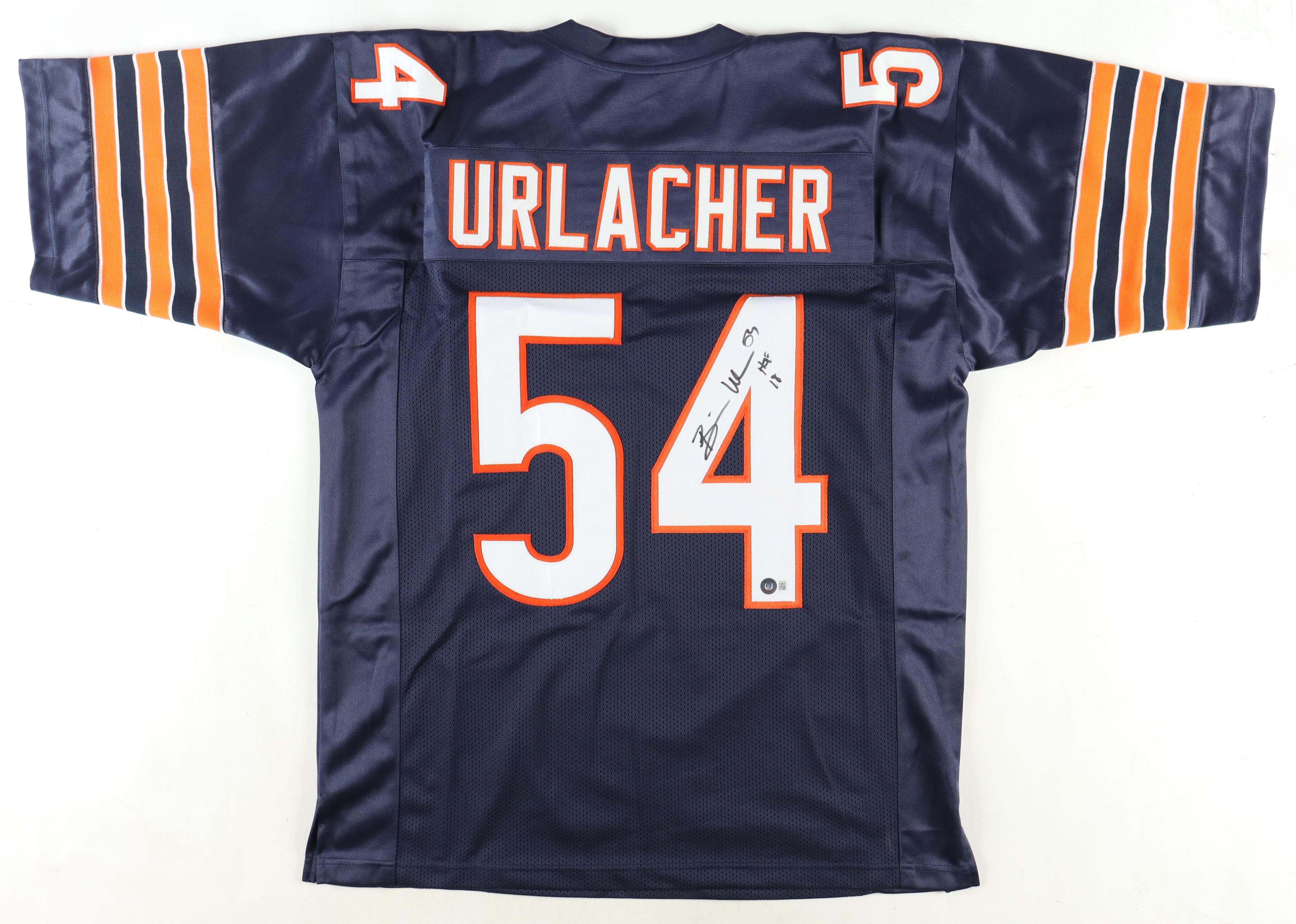 Brian Urlacher Signed Jersey Inscribed "HOF 18" (Beckett) at PristineAuction.com Brian Urlacher Signed Jersey Inscribed "HOF 18" (Beckett) at PristineAuction.com