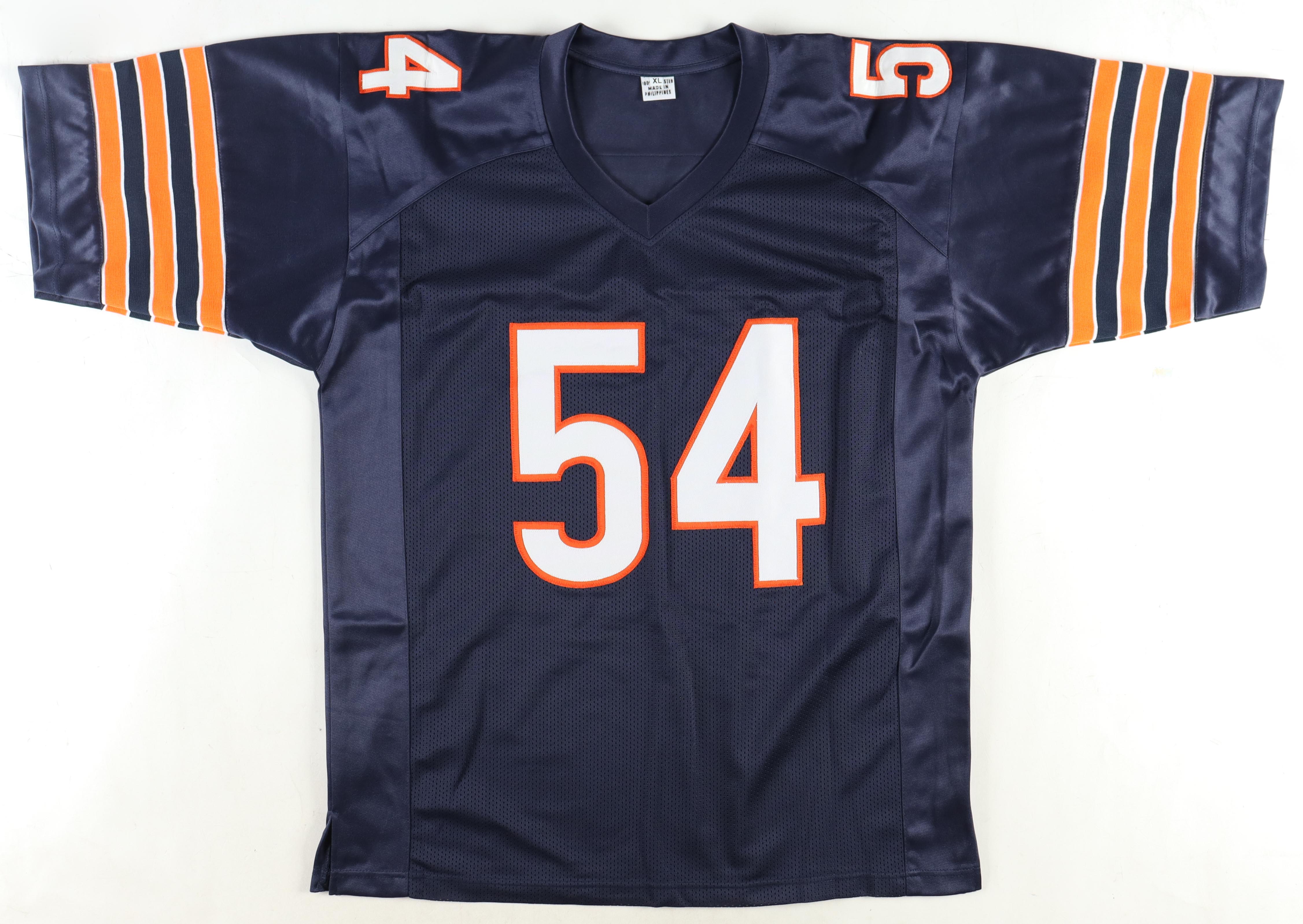 Brian Urlacher Signed Jersey Inscribed "HOF 18" (Beckett) at PristineAuction.com Brian Urlacher Signed Jersey Inscribed "HOF 18" (Beckett) at PristineAuction.com
