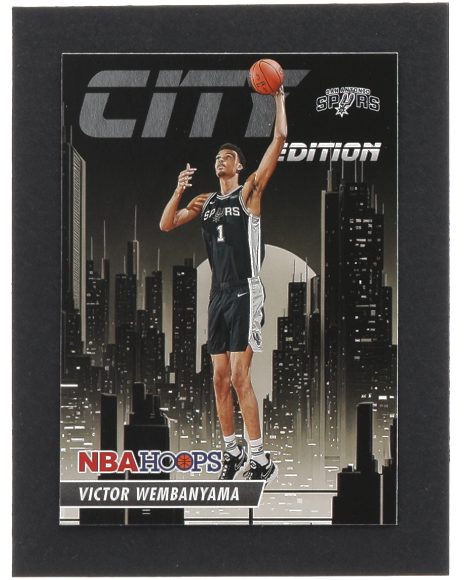 Victor Wembanyama 2023-24 Hoops City Edition #30 RC at PristineAuction.com Victor Wembanyama 2023-24 Hoops City Edition #30 RC at PristineAuction.com