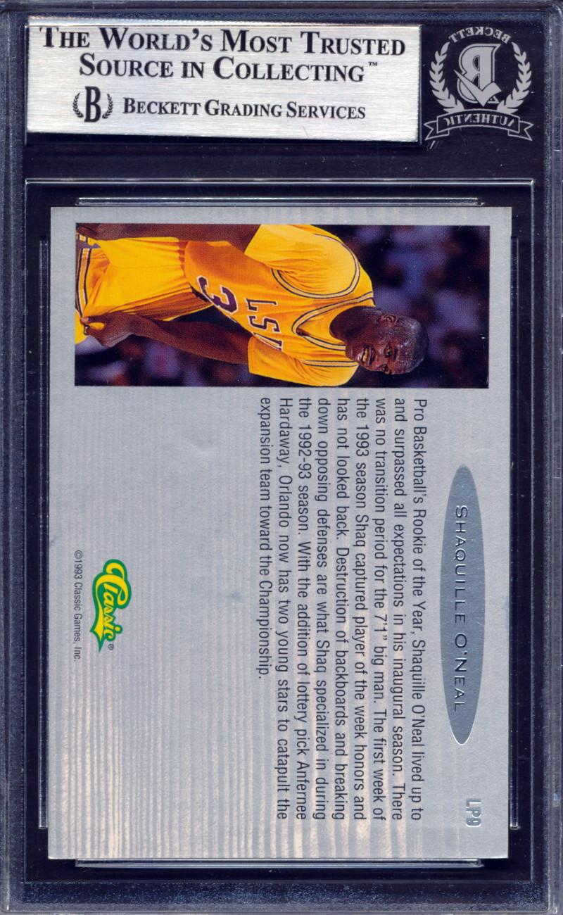 Shaquille O'Neal Signed 1993 Classic LPs #LP9 (BGS) at PristineAuction.com Shaquille O'Neal Signed 1993 Classic LPs #LP9 (BGS) at PristineAuction.com