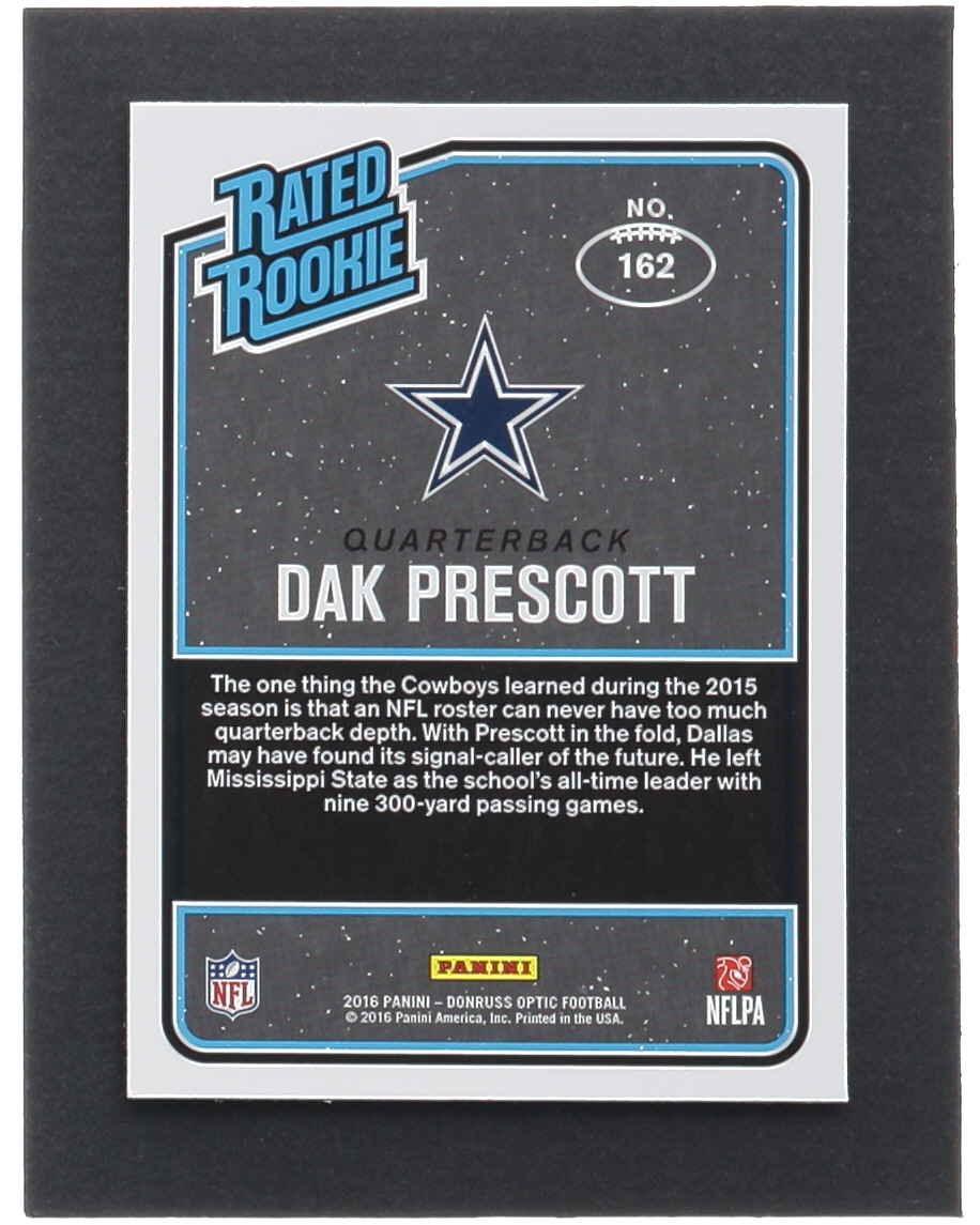 Dak Prescott 2016 Donruss Optic #162 RR RC at PristineAuction.com Dak Prescott 2016 Donruss Optic #162 RR RC at PristineAuction.com