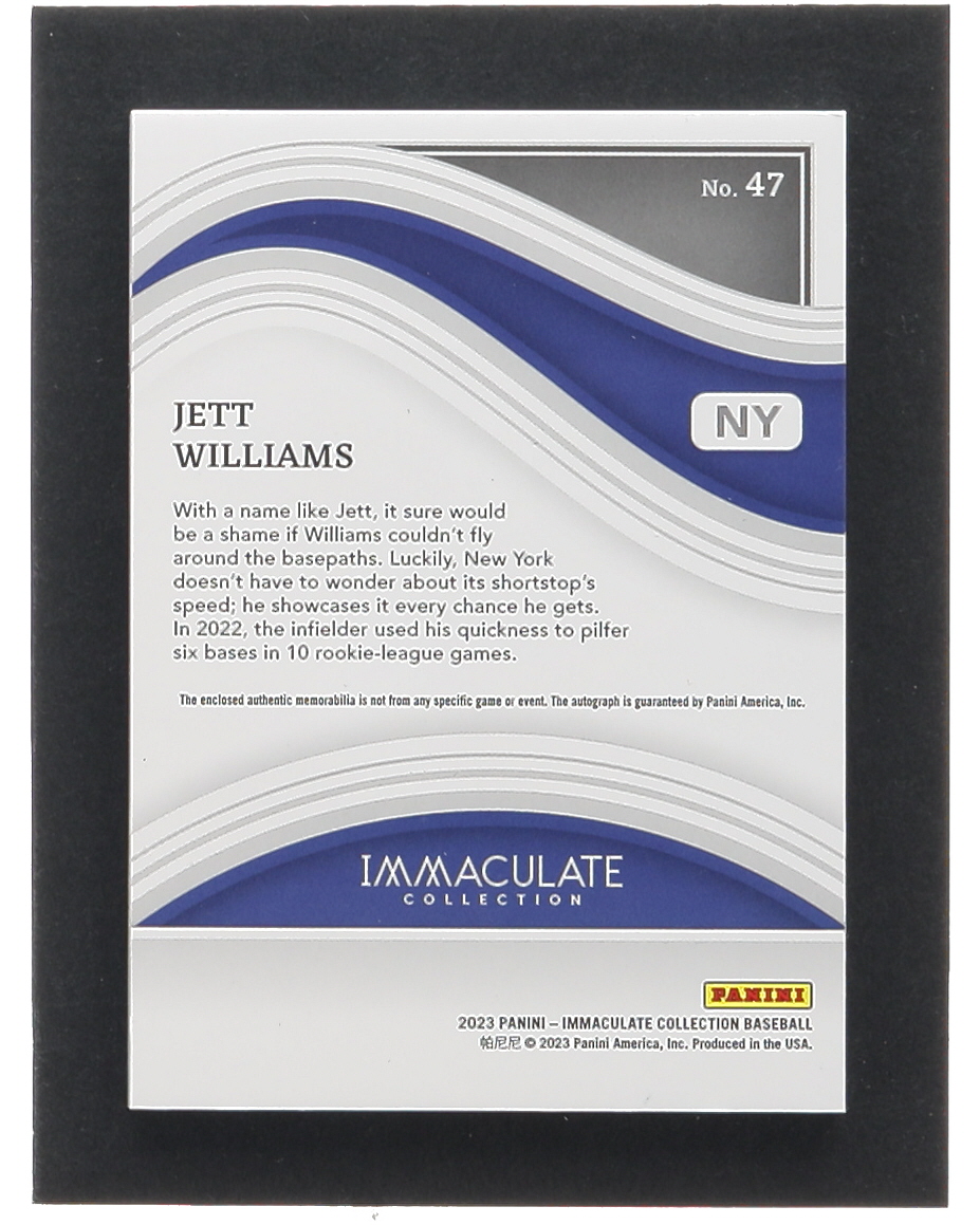 Jett Williams 2023 Immaculate Collection Pink #47 JSY AU RC #8/8 at PristineAuction.com Jett Williams 2023 Immaculate Collection Pink #47 JSY AU RC #8/8 at PristineAuction.com