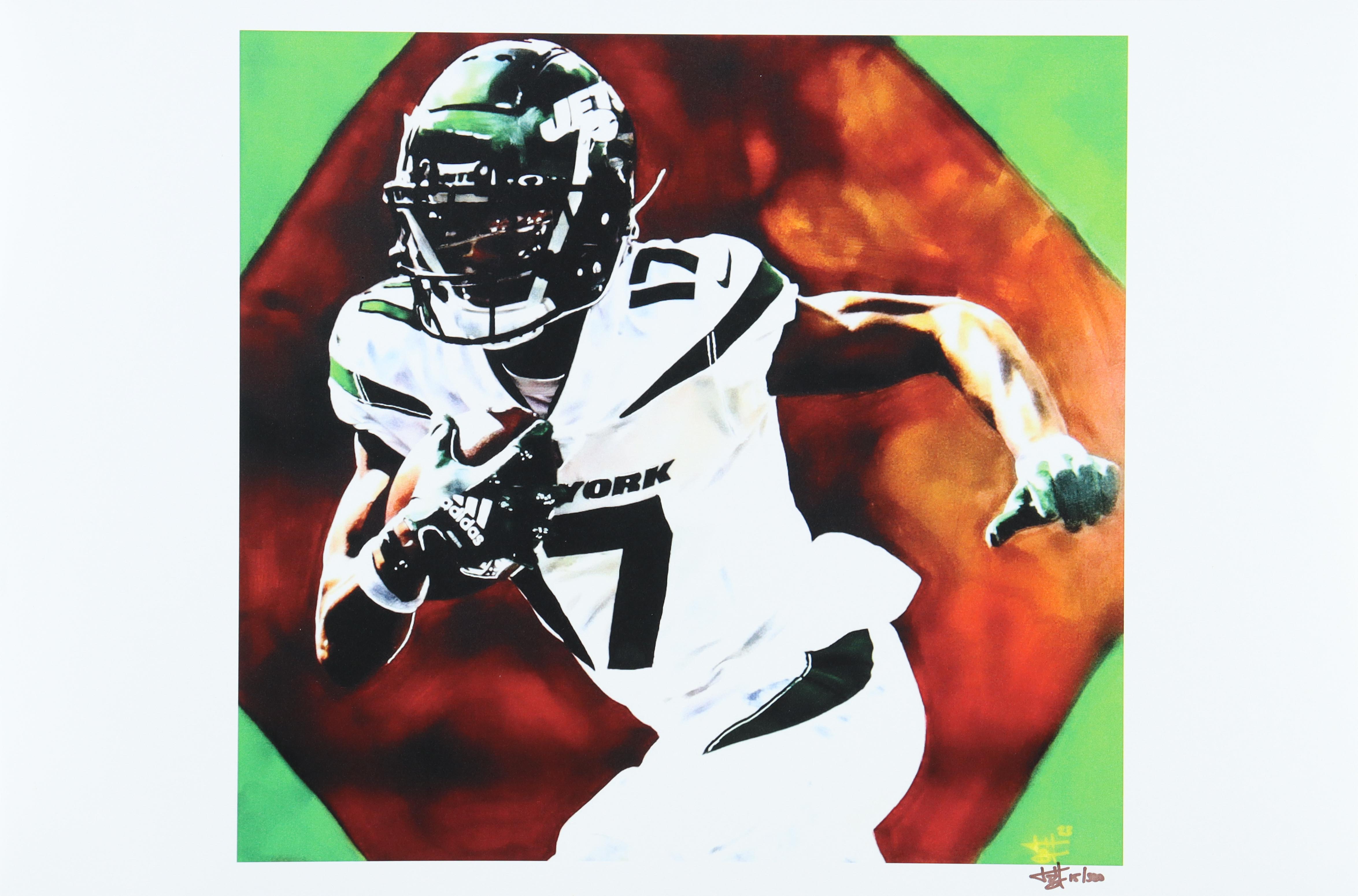 "Garrett Wilson" Jets LE 12x18 Lithograph by Joshua Barton #/500 (PA) at PristineAuction.com "Garrett Wilson" Jets LE 12x18 Lithograph by Joshua Barton #/500 (PA) at PristineAuction.com