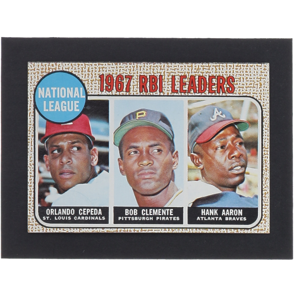 Orlando Cepeda / Roberto Clemente / Hank Aaron 1968 Topps 3 / NL RBI