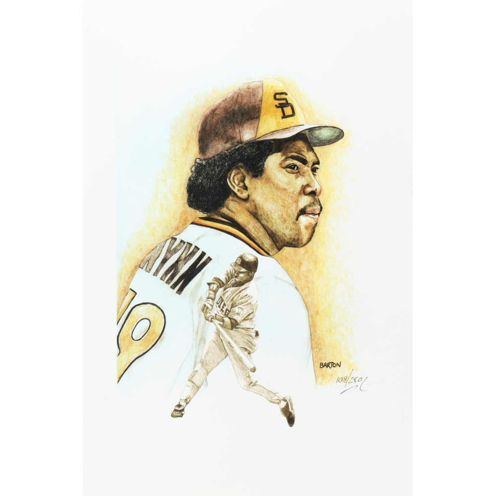 "Tony Gwynn" Padres LE 12x18 Lithograph by Brian Barton #/250 (PA) at PristineAuction.com