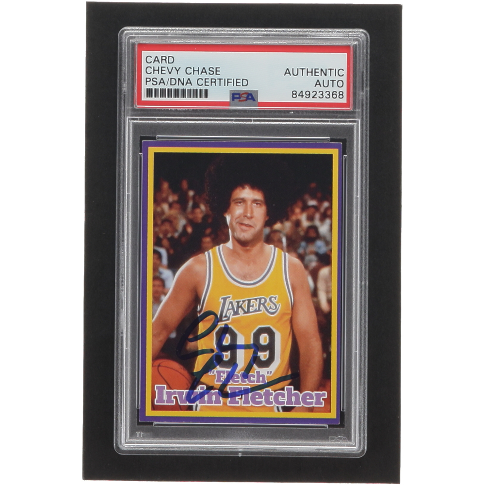 Chevy Chase Signed "Fletch" Custom Trading Card (PSA) Pristine Auction