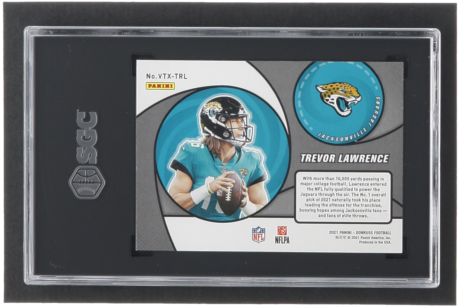 Trevor Lawrence 2021 Donruss Vortex #21 RC (SGC 9.5) at PristineAuction.com Trevor Lawrence 2021 Donruss Vortex #21 RC (SGC 9.5) at PristineAuction.com
