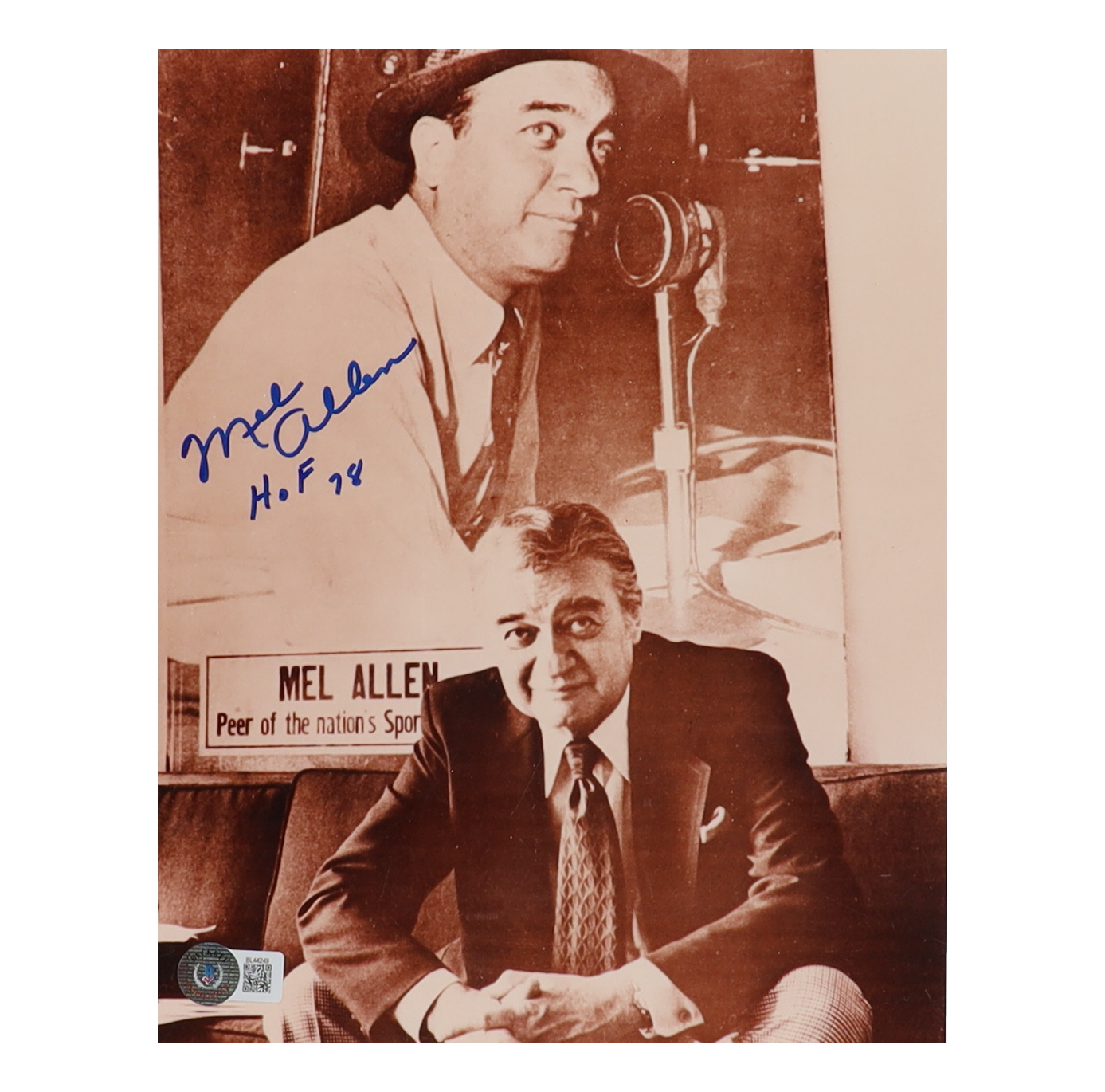 Mel Allen Signed 8x10 Photo Inscribed "HOF 78" (Beckett) at PristineAuction.com Mel Allen Signed 8x10 Photo Inscribed "HOF 78" (Beckett) at PristineAuction.com