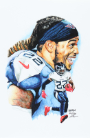 "Derrick Henry" Titans LE 12x18 Lithograph by Brian Barton #/250 (PA) at PristineAuction.com