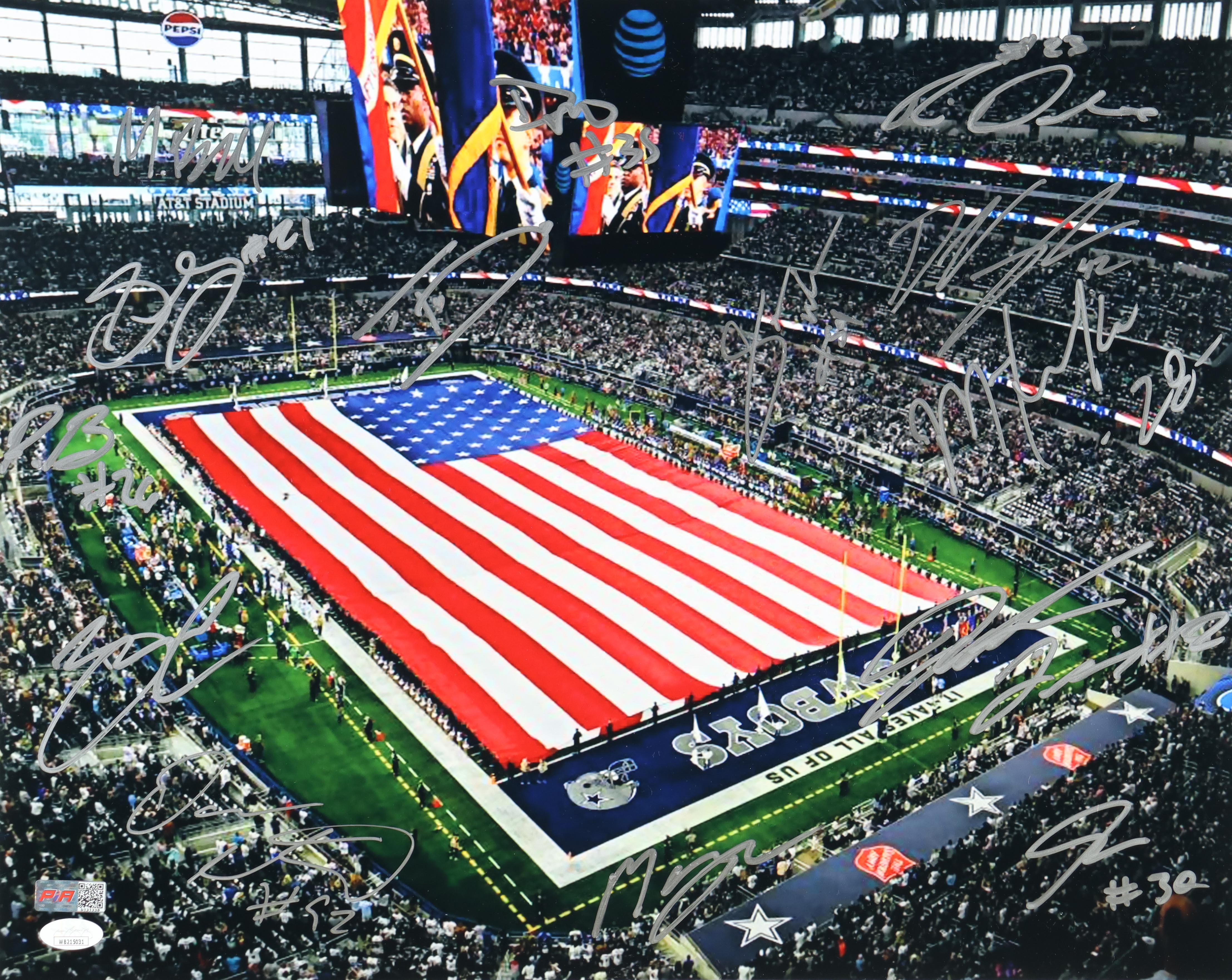 2023 Dallas Cowboys 16x20 Photo Team-Signed By (14) With Trevon Diggs, Dorance Armstrong, DaRon Bland, and Jourdan Lewis (JSA) at PristineAuction.com 2023 Dallas Cowboys 16x20 Photo Team-Signed By (14) With Trevon Diggs, Dorance Armstrong, DaRon Bland, and Jourdan Lewis (JSA) at PristineAuction.com