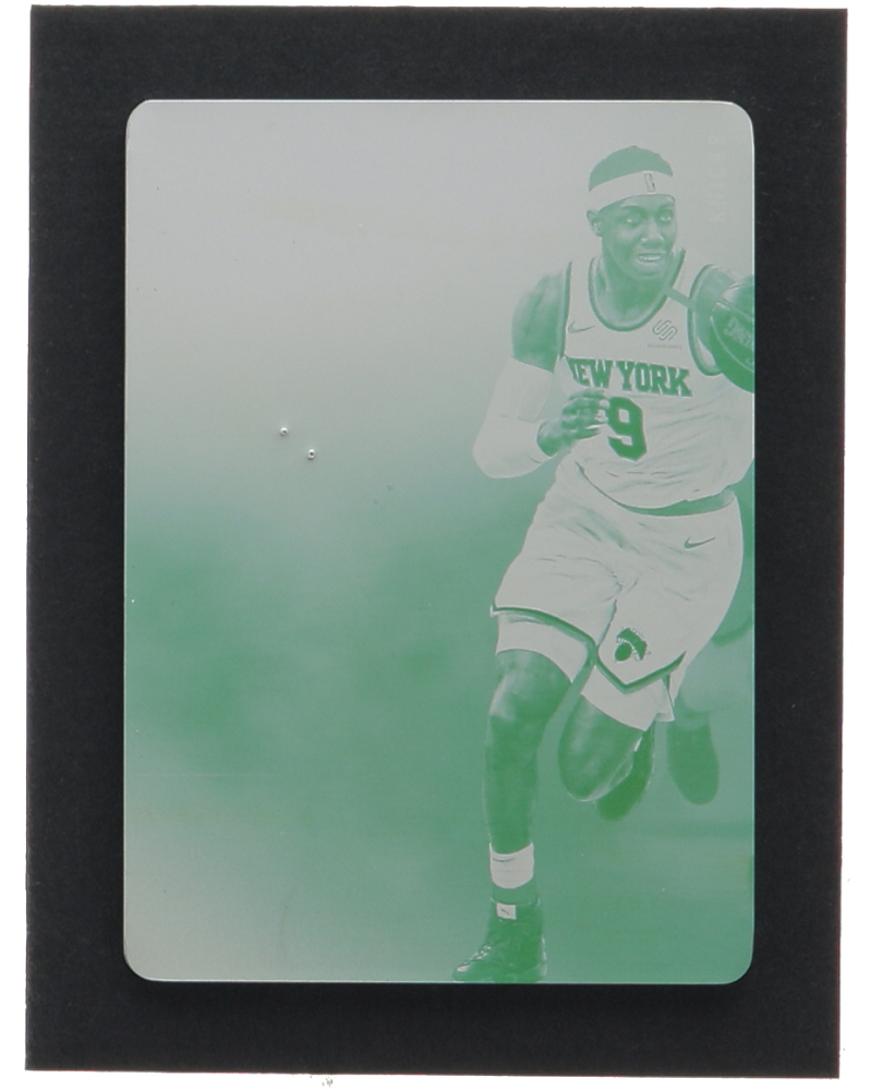 RJ Barrett 2019-20 Panini Eminence Rookie Autographs Platinum Bar Printing Plates Yellow #12 RC #1/1
