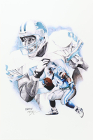 "Barry Sanders" Lions LE 12x18 Lithograph by Brian Barton #/250 (PA) at PristineAuction.com