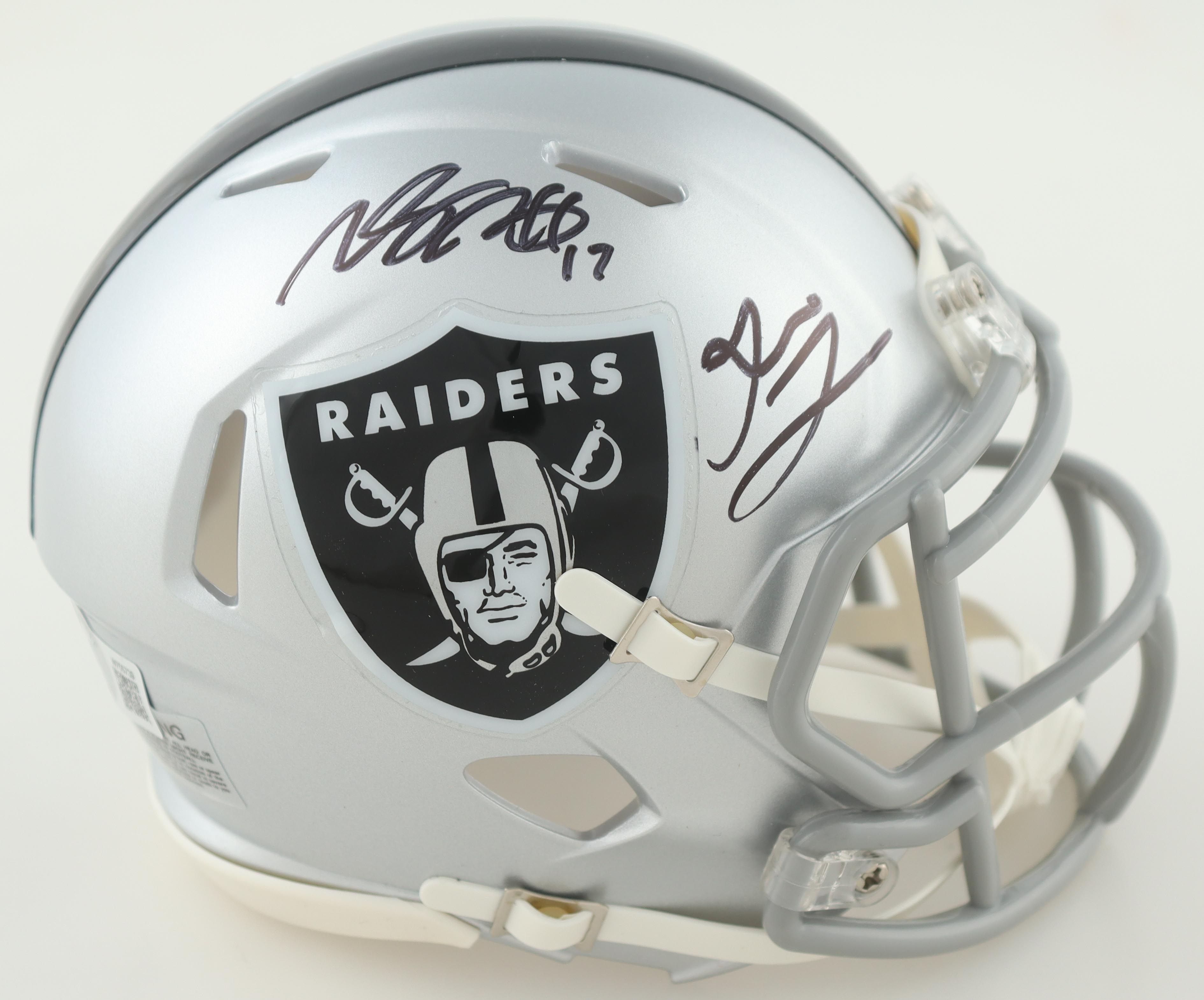 Davante Adams & Jakobi Meyers Signed Raiders Speed Mini Helmet (Beckett) at PristineAuction.com Davante Adams & Jakobi Meyers Signed Raiders Speed Mini Helmet (Beckett) at PristineAuction.com
