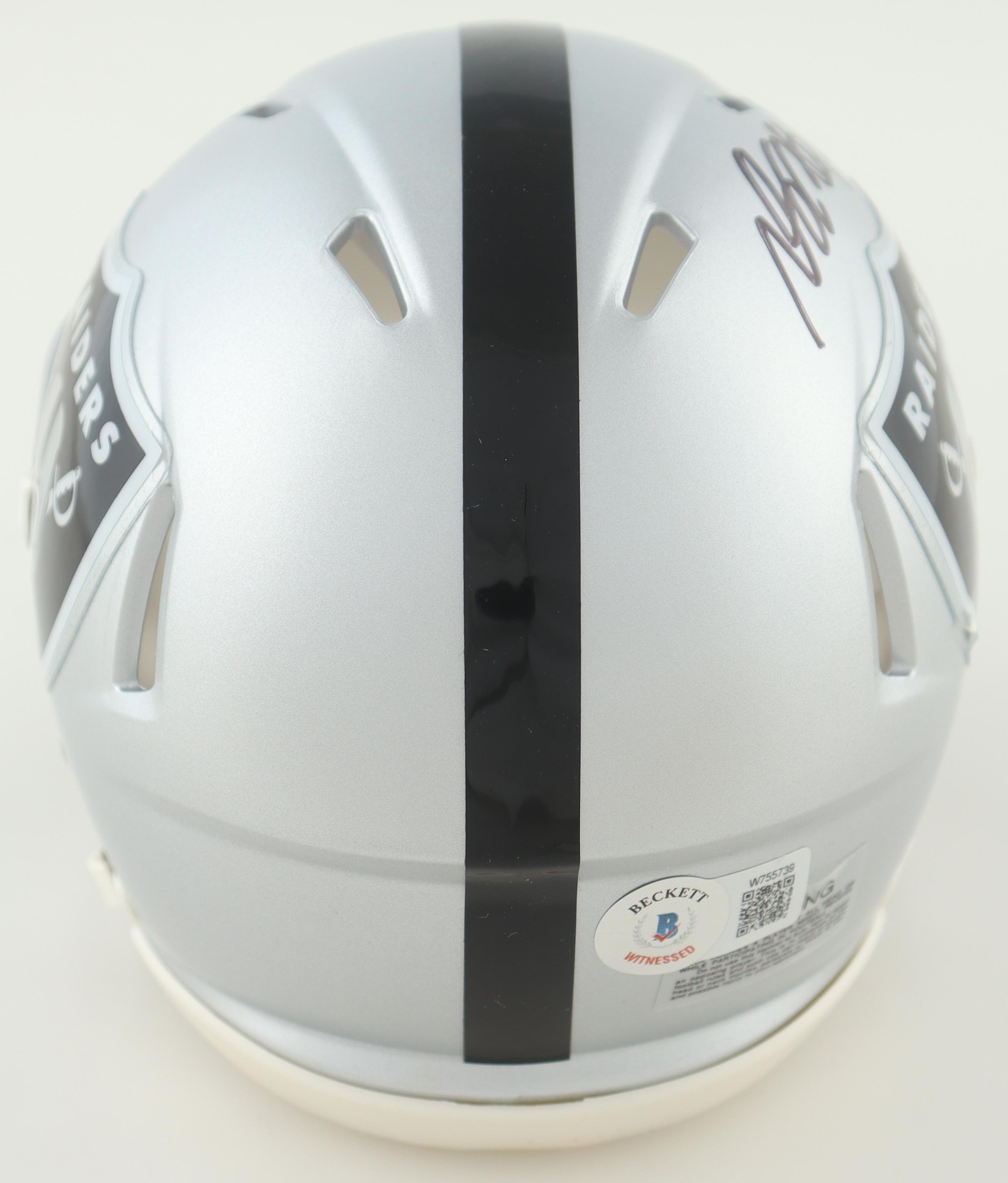 Davante Adams & Jakobi Meyers Signed Raiders Speed Mini Helmet (Beckett) at PristineAuction.com Davante Adams & Jakobi Meyers Signed Raiders Speed Mini Helmet (Beckett) at PristineAuction.com