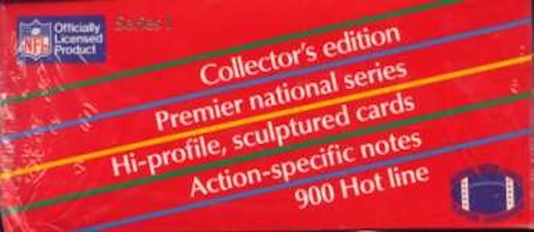 1990 Action Packed Series 1 Football Wax Box of (36) Packs at PristineAuction.com 1990 Action Packed Series 1 Football Wax Box of (36) Packs at PristineAuction.com