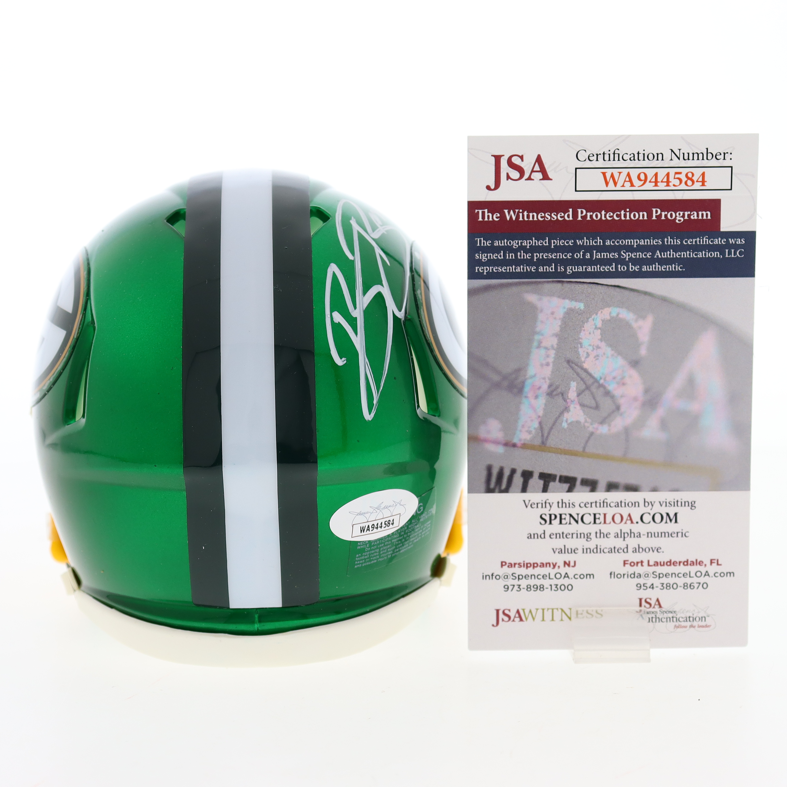 Robert Brooks Signed Packers Flash Alternate Speed Mini Helmet (JSA) at PristineAuction.com Robert Brooks Signed Packers Flash Alternate Speed Mini Helmet (JSA) at PristineAuction.com