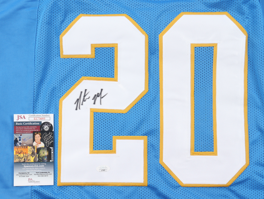 Natrone Means Signed Jersey (JSA) at PristineAuction.com Natrone Means Signed Jersey (JSA) at PristineAuction.com