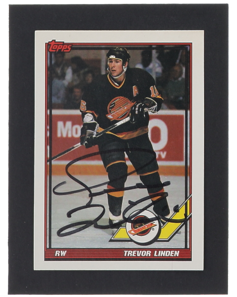 Trevor Linden Signed 1991-92 Topps #364 (Beckett)