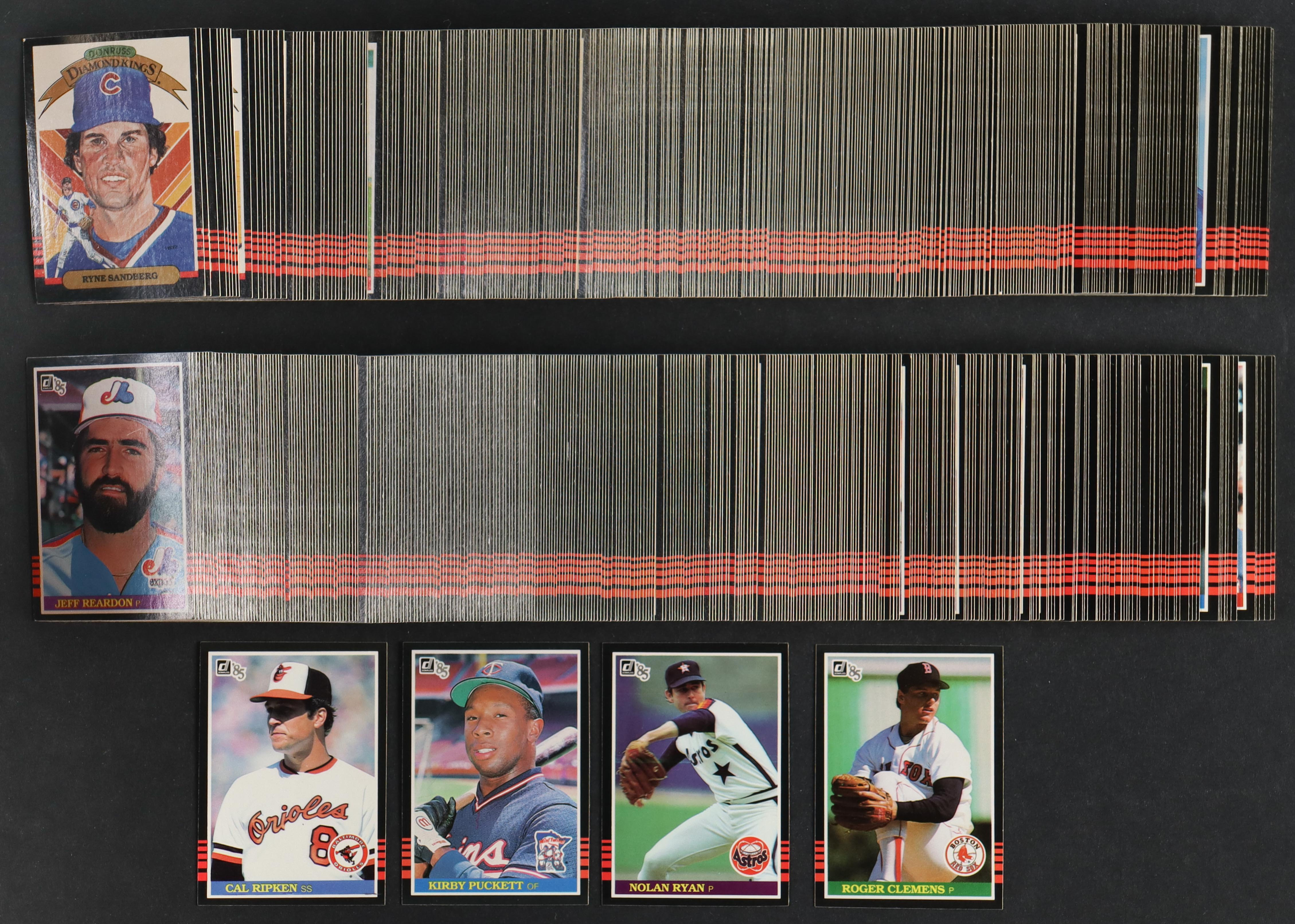 1985 Donruss Baseball Complete Set of (660) Cards with Roger Clemens #273 RC, Kirby Puckett #438 RC, Cal Ripken #169, Nolan Ryan #60 at PristineAuction.com 1985 Donruss Baseball Complete Set of (660) Cards with Roger Clemens #273 RC, Kirby Puckett #438 RC, Cal Ripken #169, Nolan Ryan #60 at PristineAuction.com